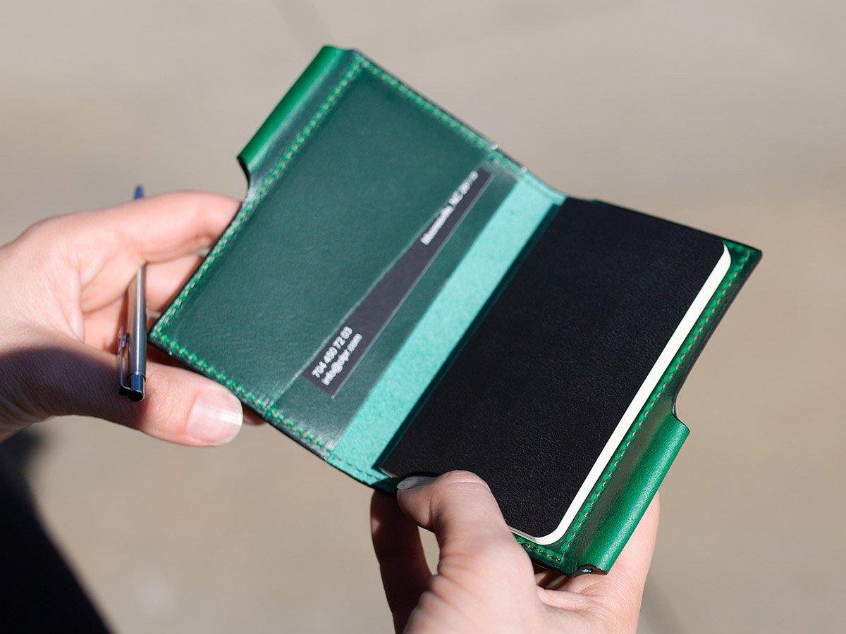 Milwaukee Leather Journal Wallet with Pen XS - Green - Image 4