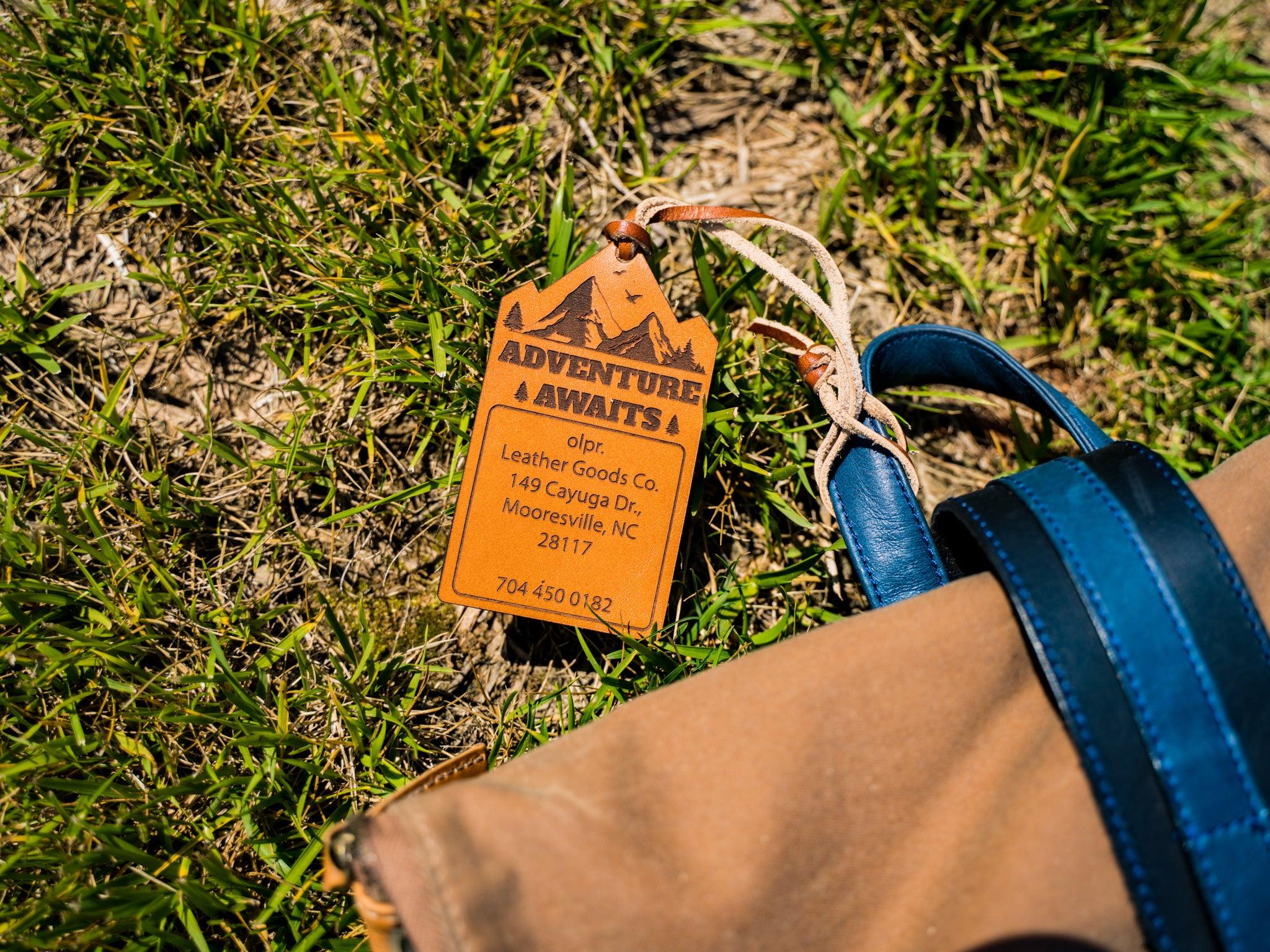Milwaukee Leather Luggage Tag Adventure - Natural