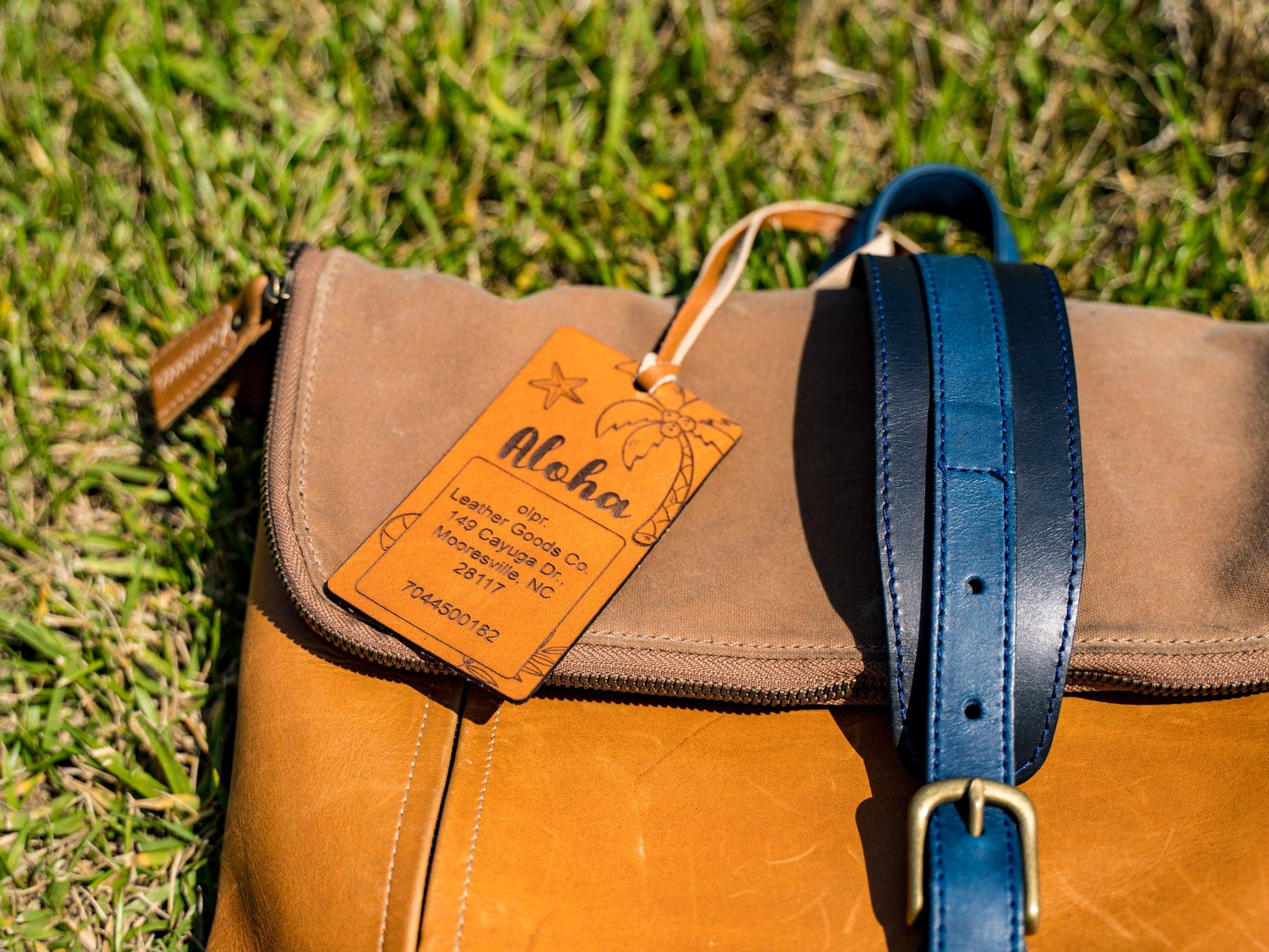 Milwaukee Leather Luggage Tag Aloha - Natural - Image 2