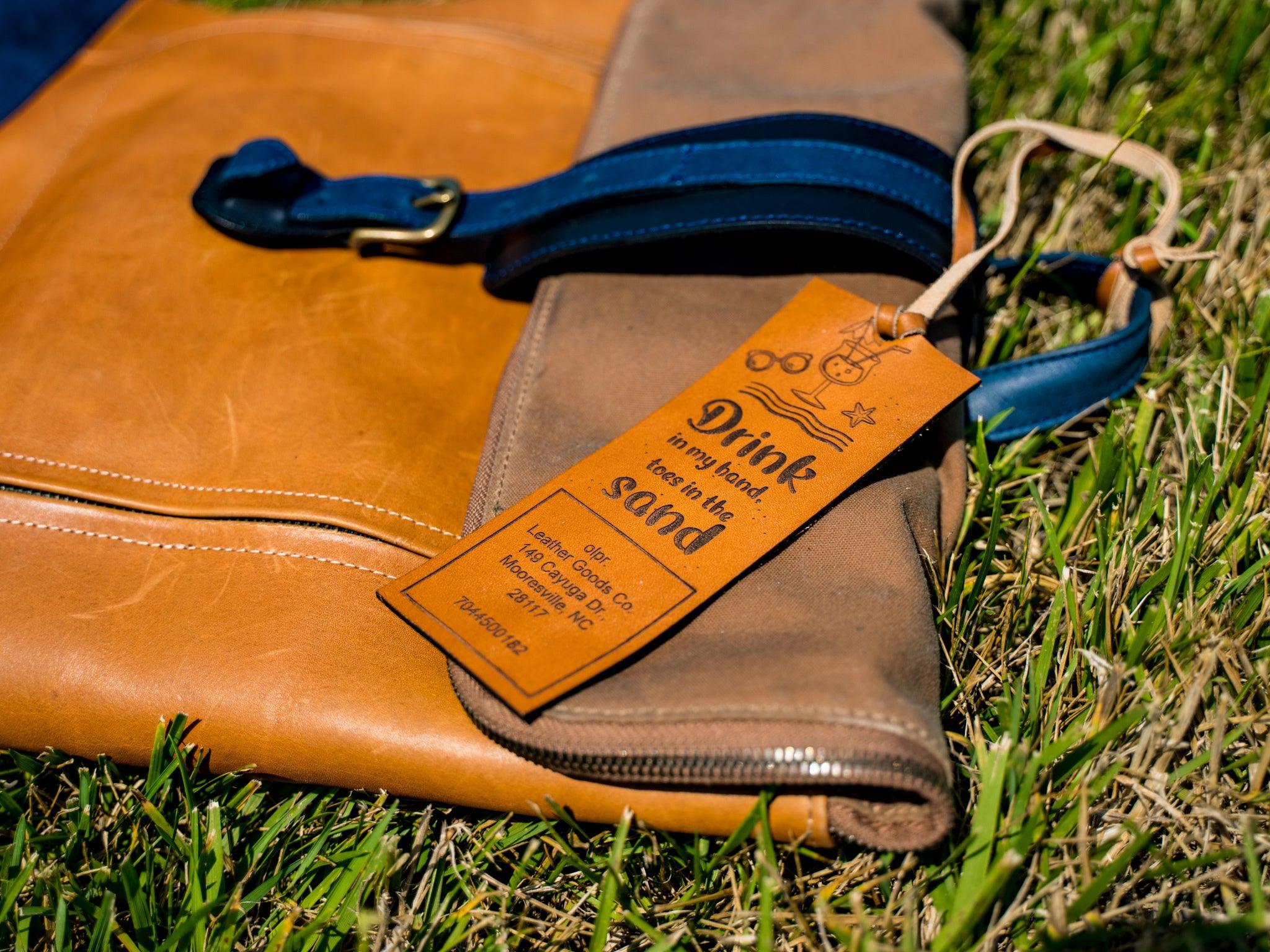 Milwaukee Leather Luggage Tag Drink - Natural - Image 2