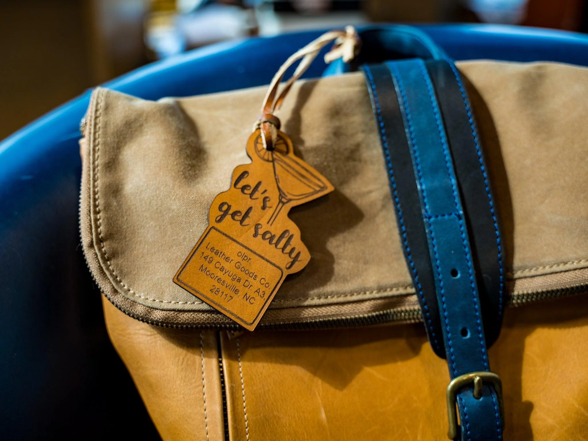 Milwaukee Leather Luggage Tag Salty - Natural