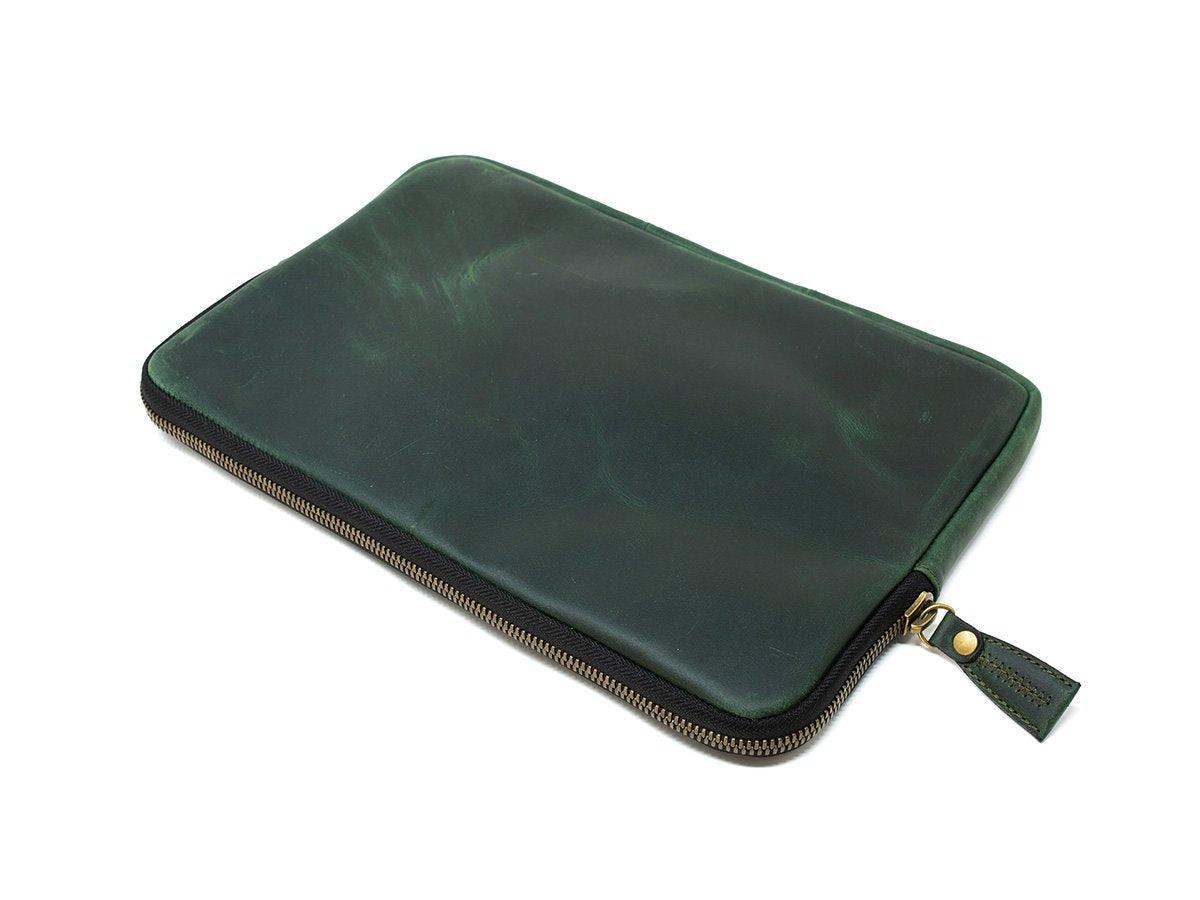 Milwaukee Leather Macbook Case - Green - Image 2