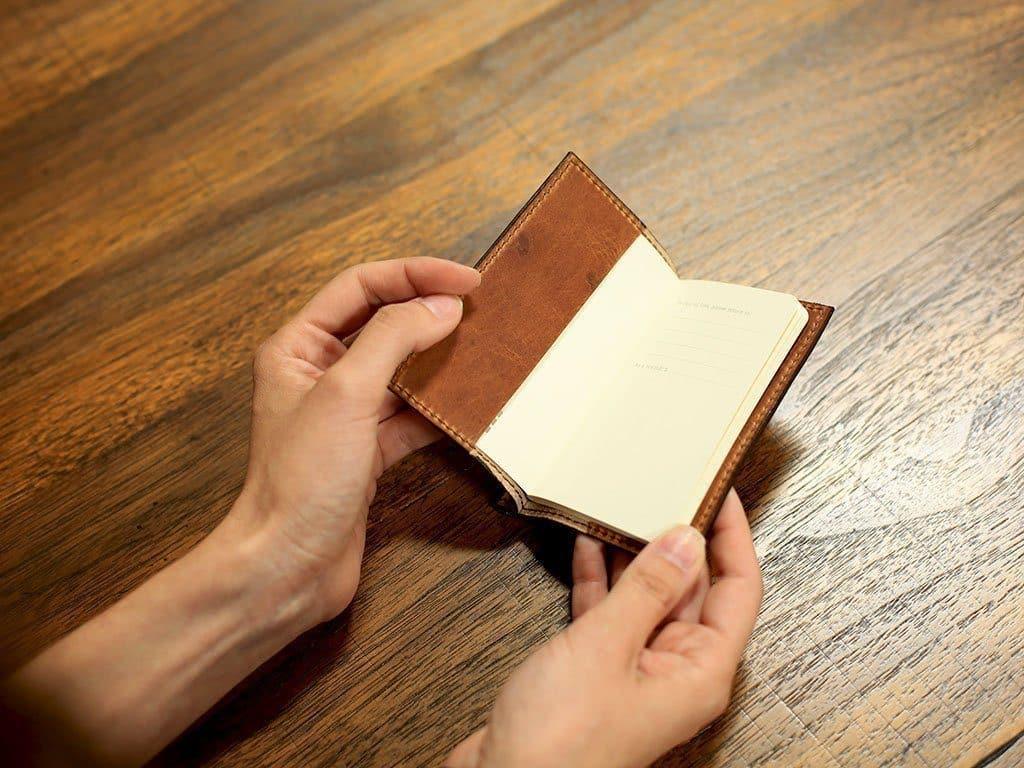 Milwaukee Leather Mini Journal with Pen - Natural - Image 4