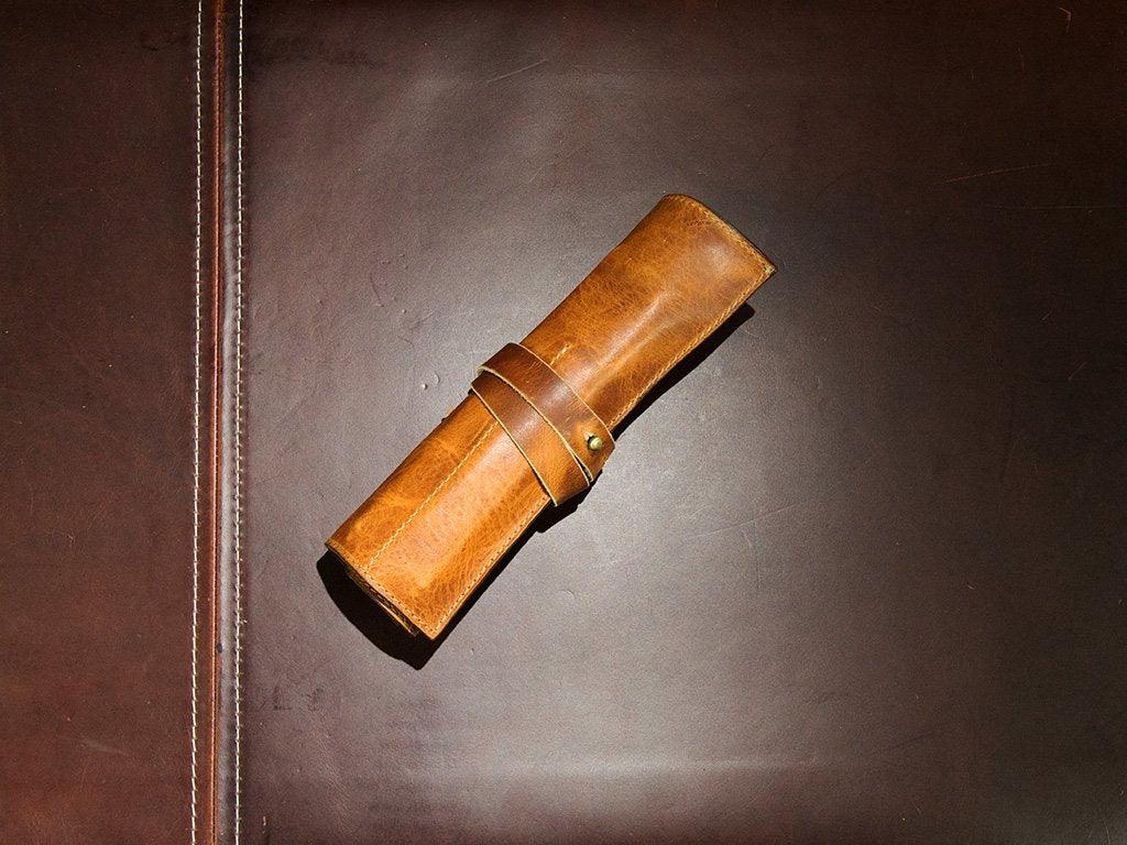 Milwaukee Leather Pen Roll - Natural - Image 4