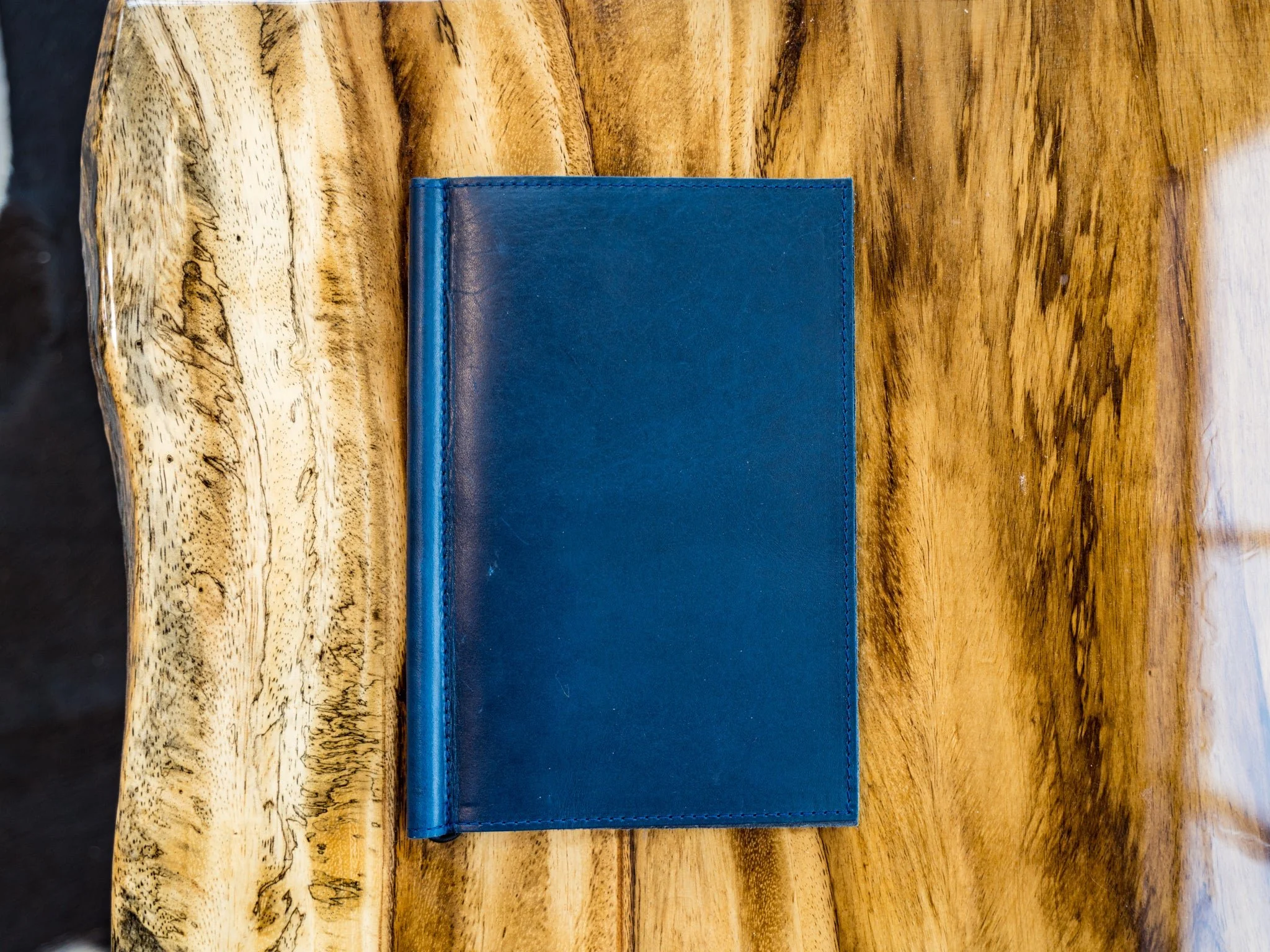 Leather Softcover Menu Holder - Navy - Image 3