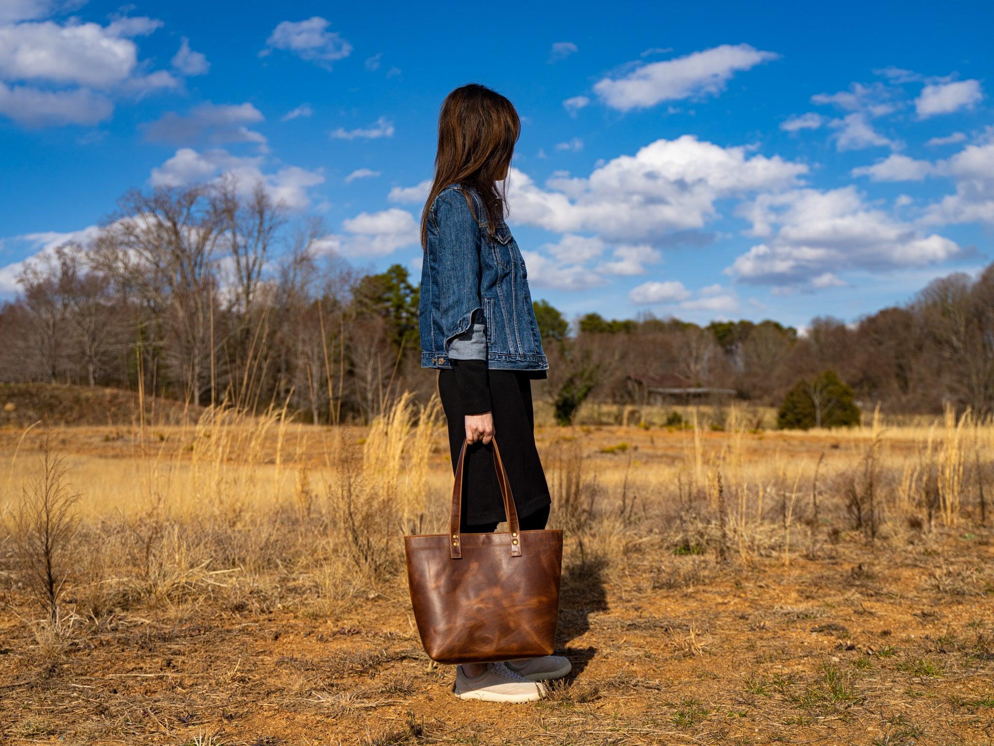 Milwaukee Leather Tote Bag - Chestnut - Image 3