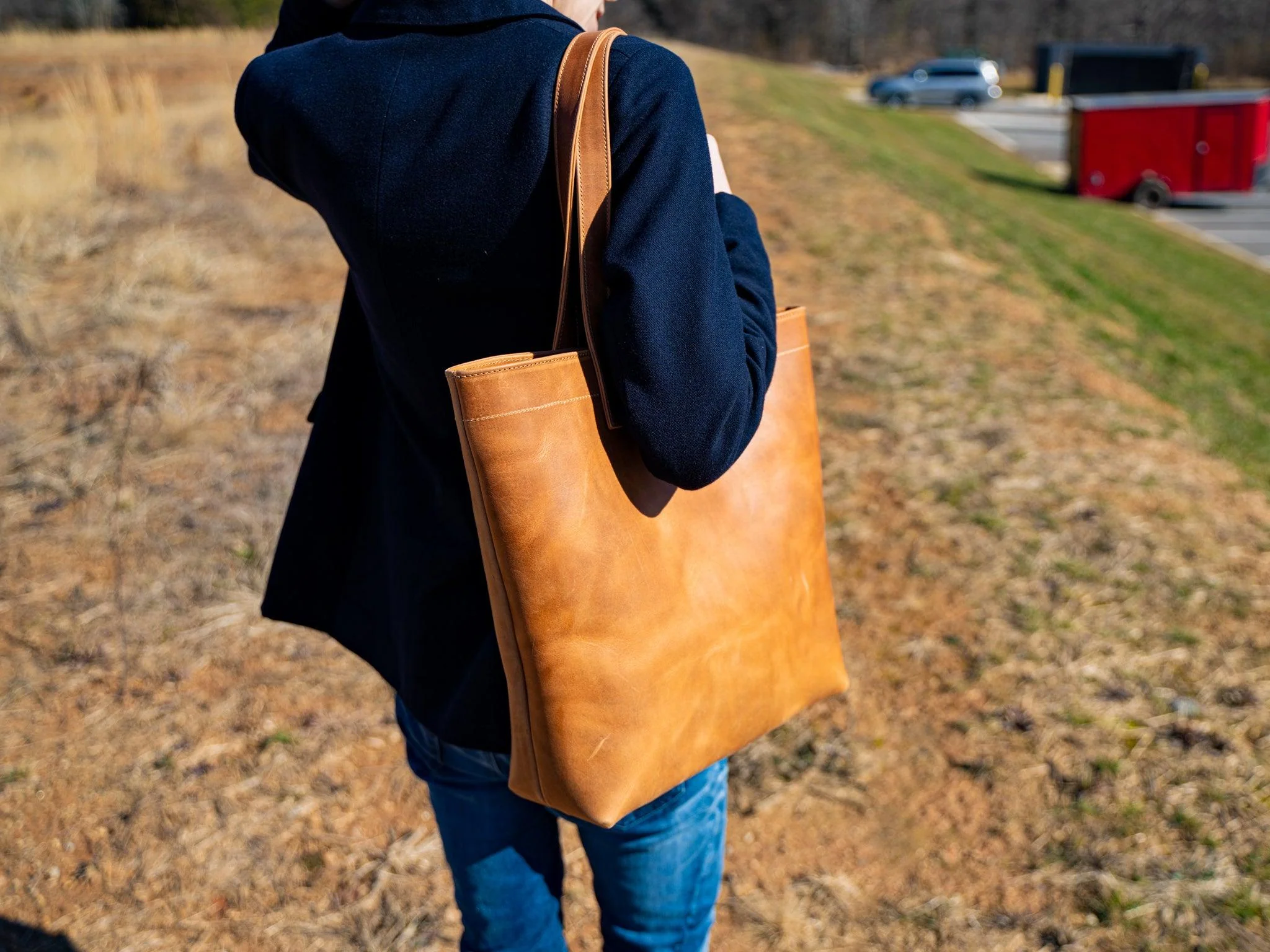 Milwaukee Leather Tote Bag - Natural - Image 2