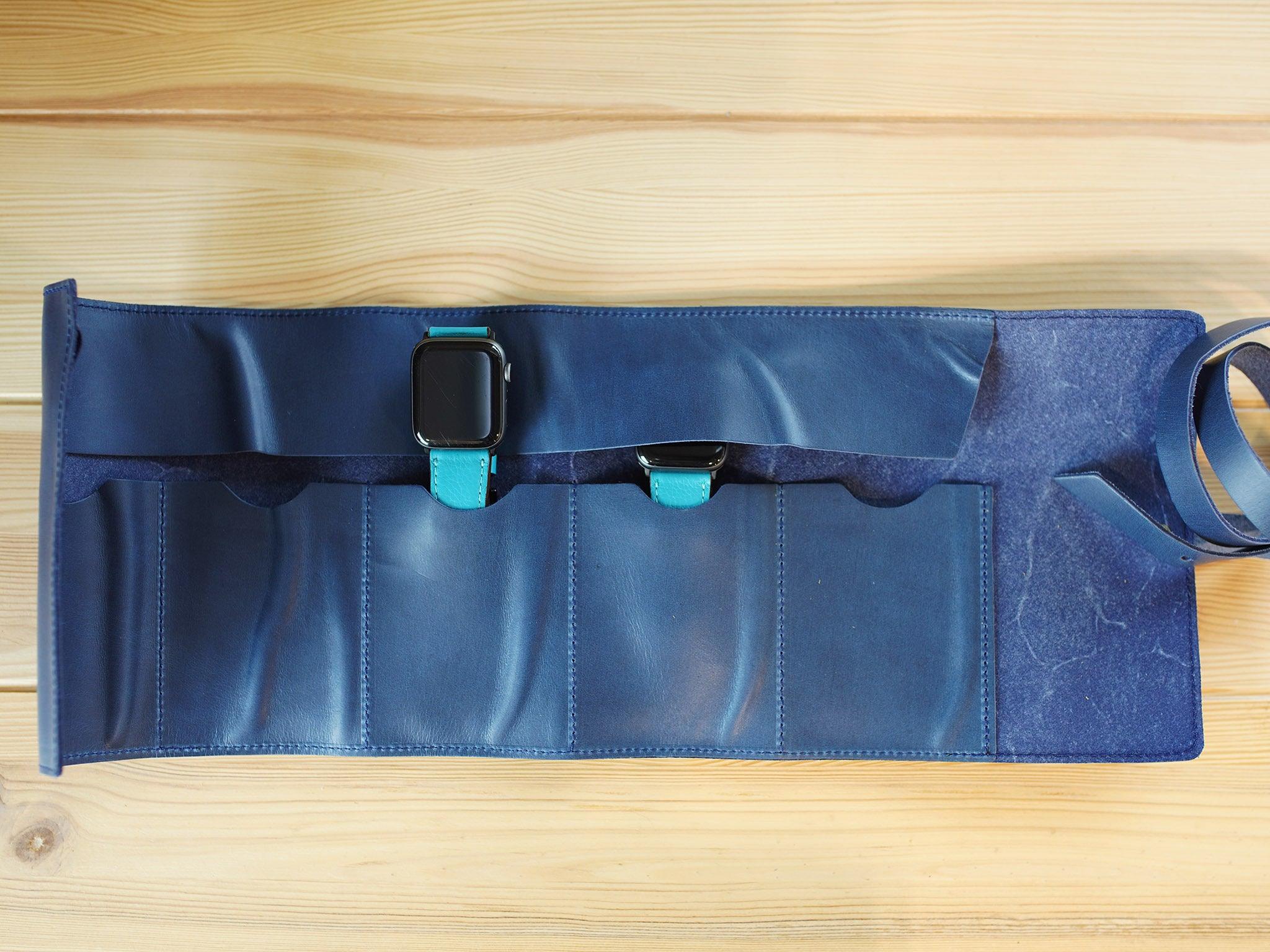 Milwaukee Leather Watch Roll - Navy - Image 6