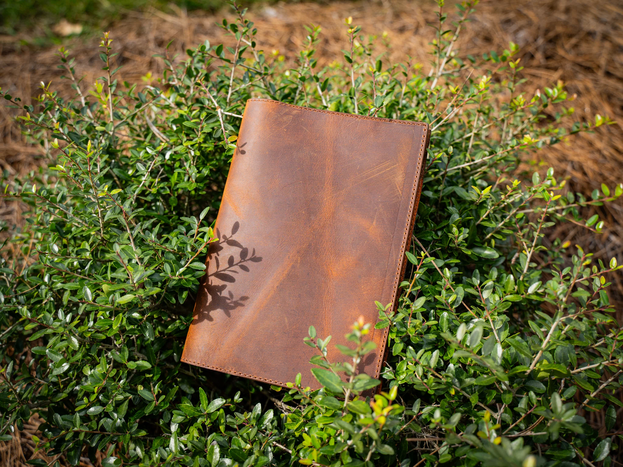 Crazy Horse Leather Padfolio Traditional - Brown - Image 4