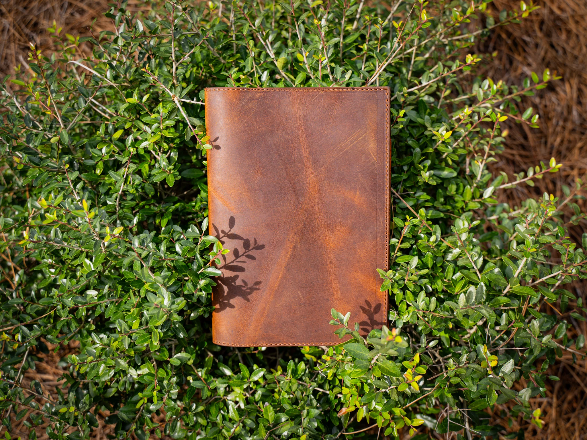 Crazy Horse Leather Padfolio Traditional - Brown - Image 9