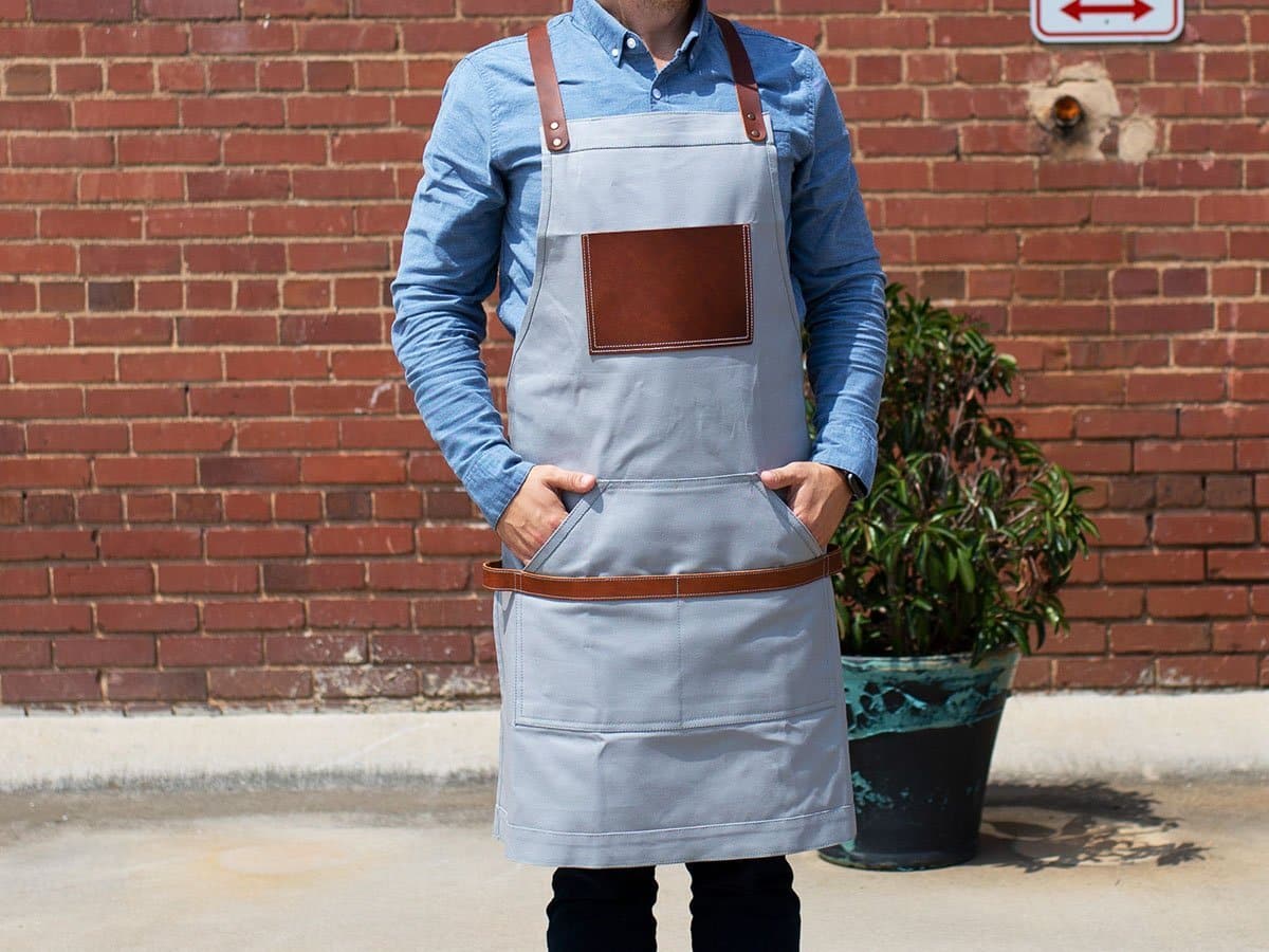 Personalized Apron For Her & Him - Grey