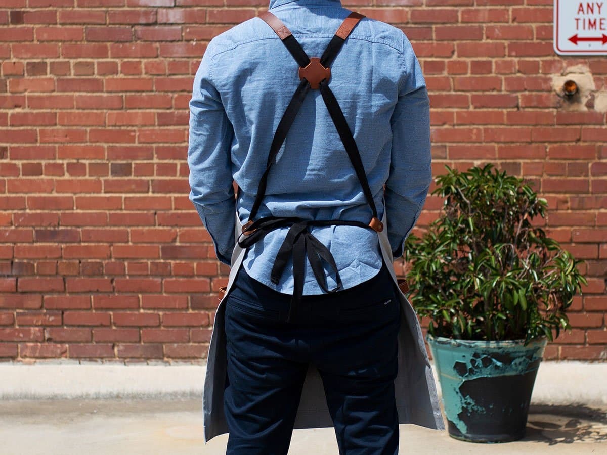 Personalized Apron For Her & Him - Grey - Image 4