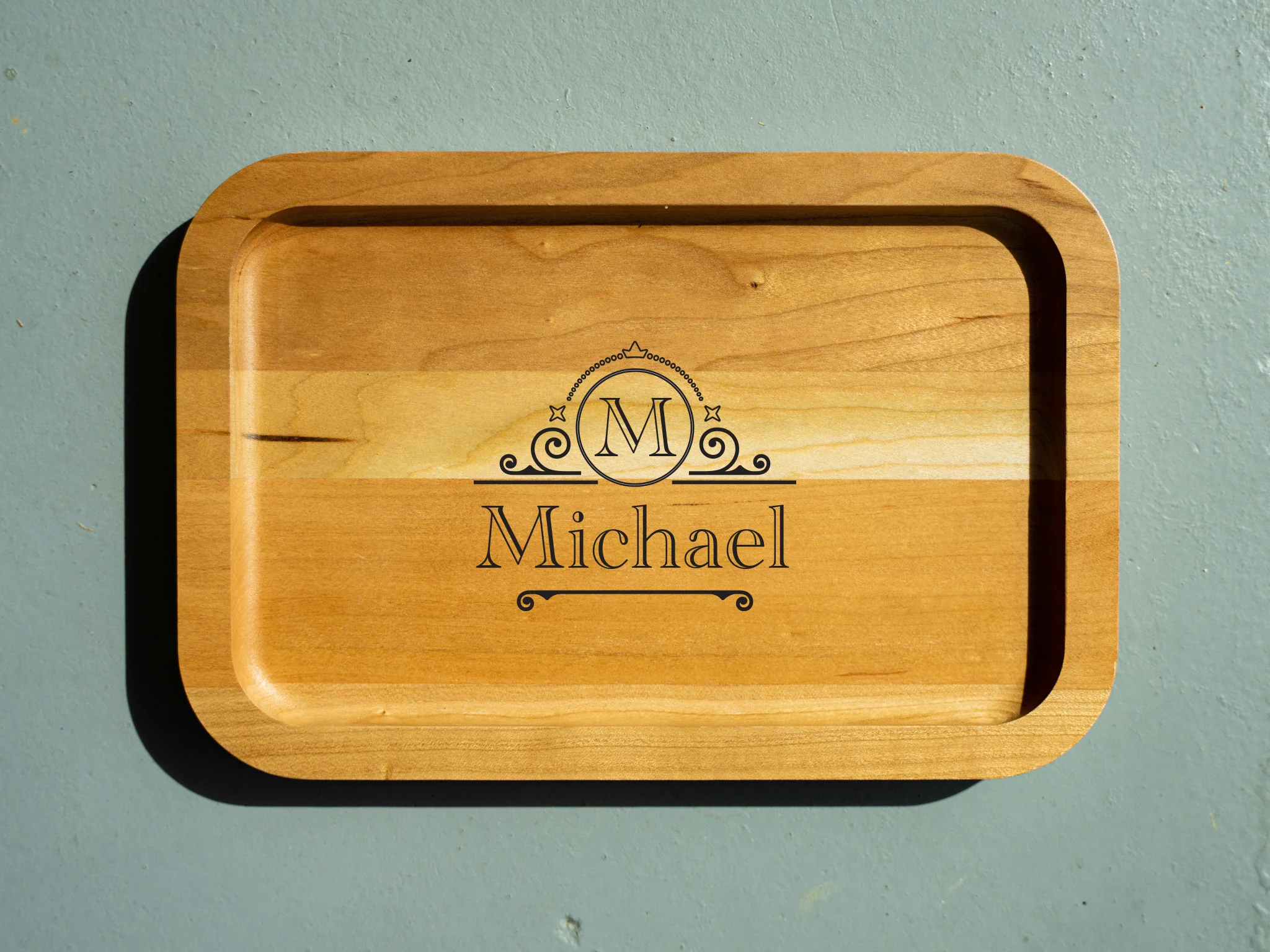 Personalized Wooden Tray - Gift for him