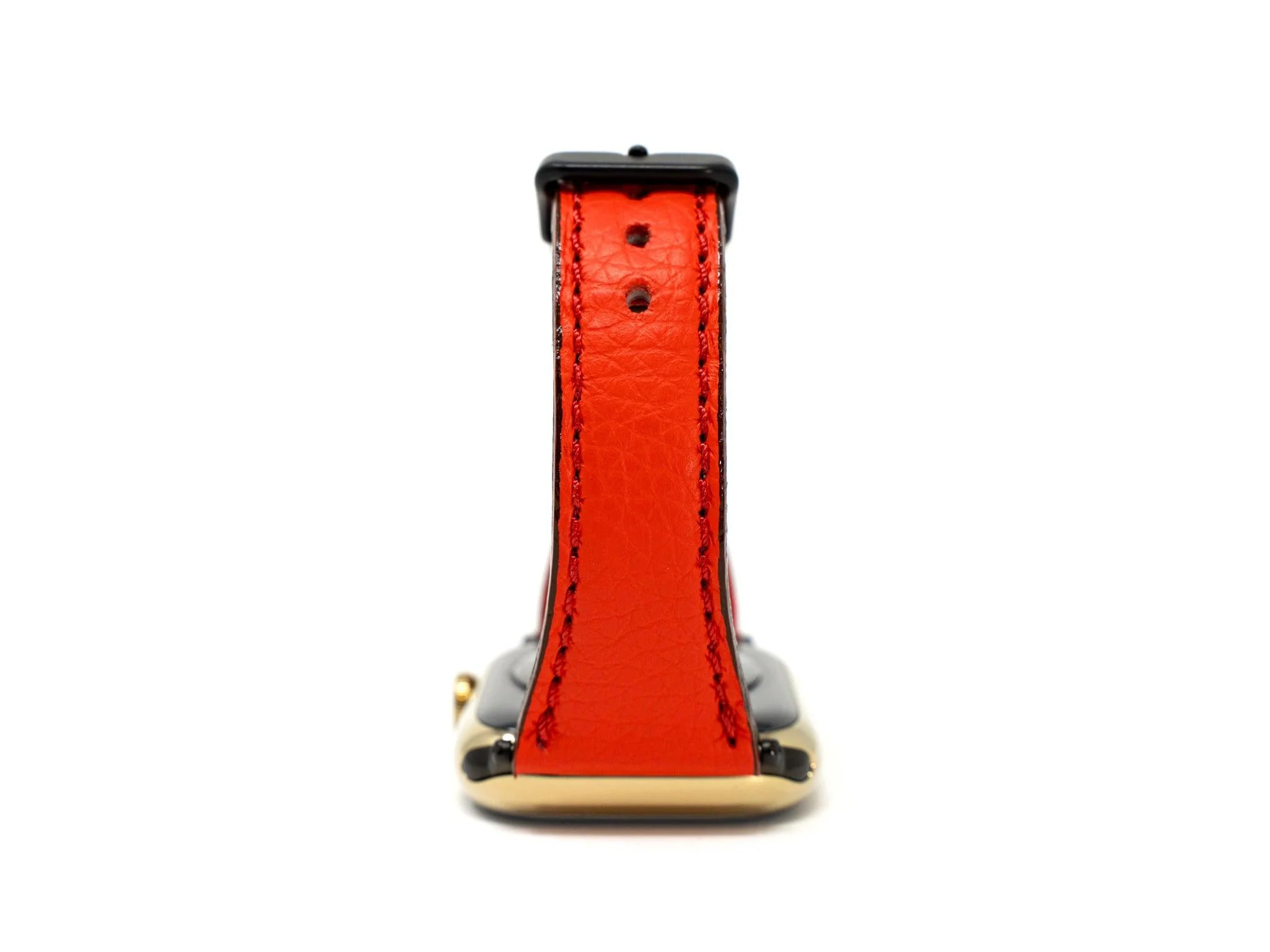 Petite Single Italian Leather Apple Watch Band - Red - Image 3