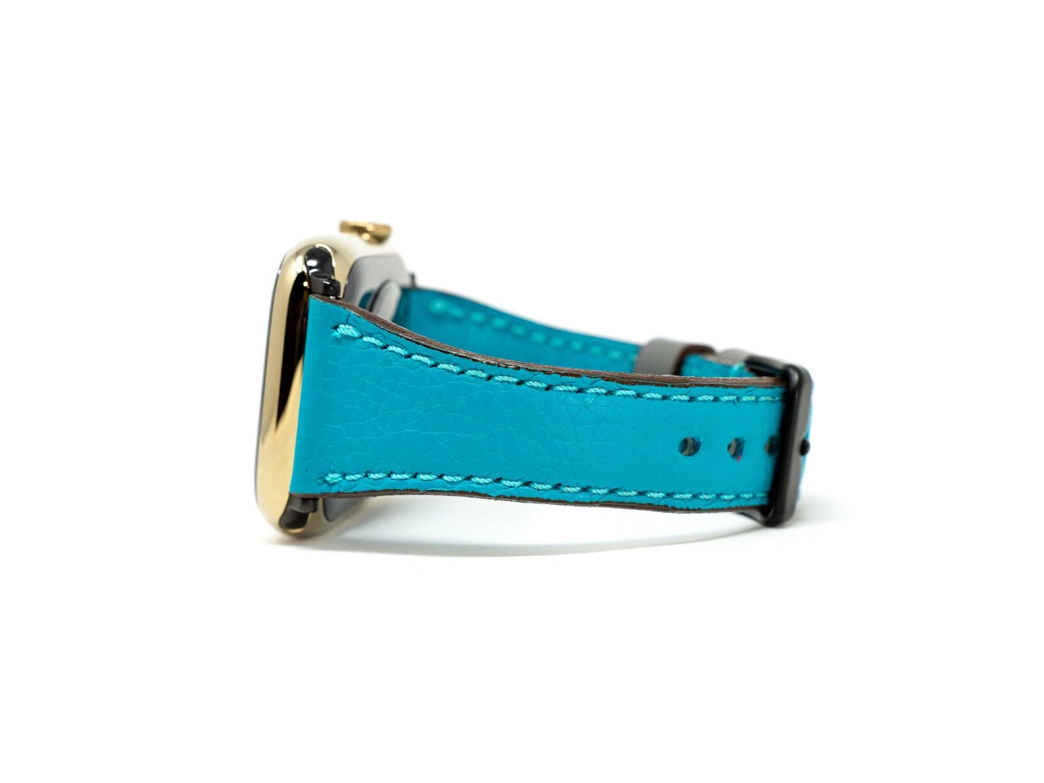 Petite Single Italian Leather Apple Watch Band - Turquoise