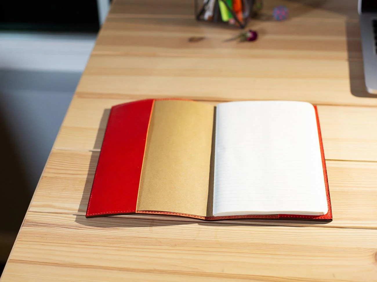 Italian Leather Moleskine Cahier Journal - Red - Image 13