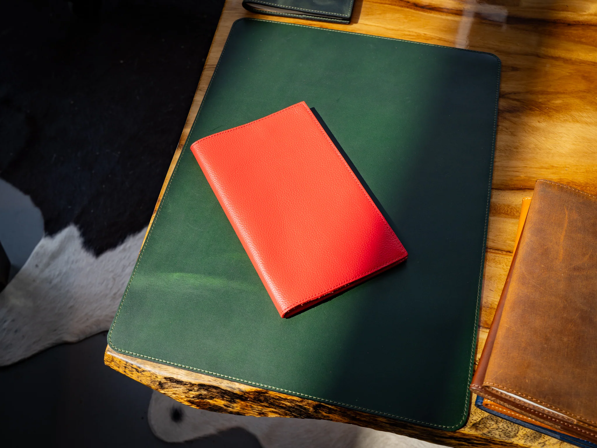 Italian Leather Moleskine Cahier Journal - Red - Image 4