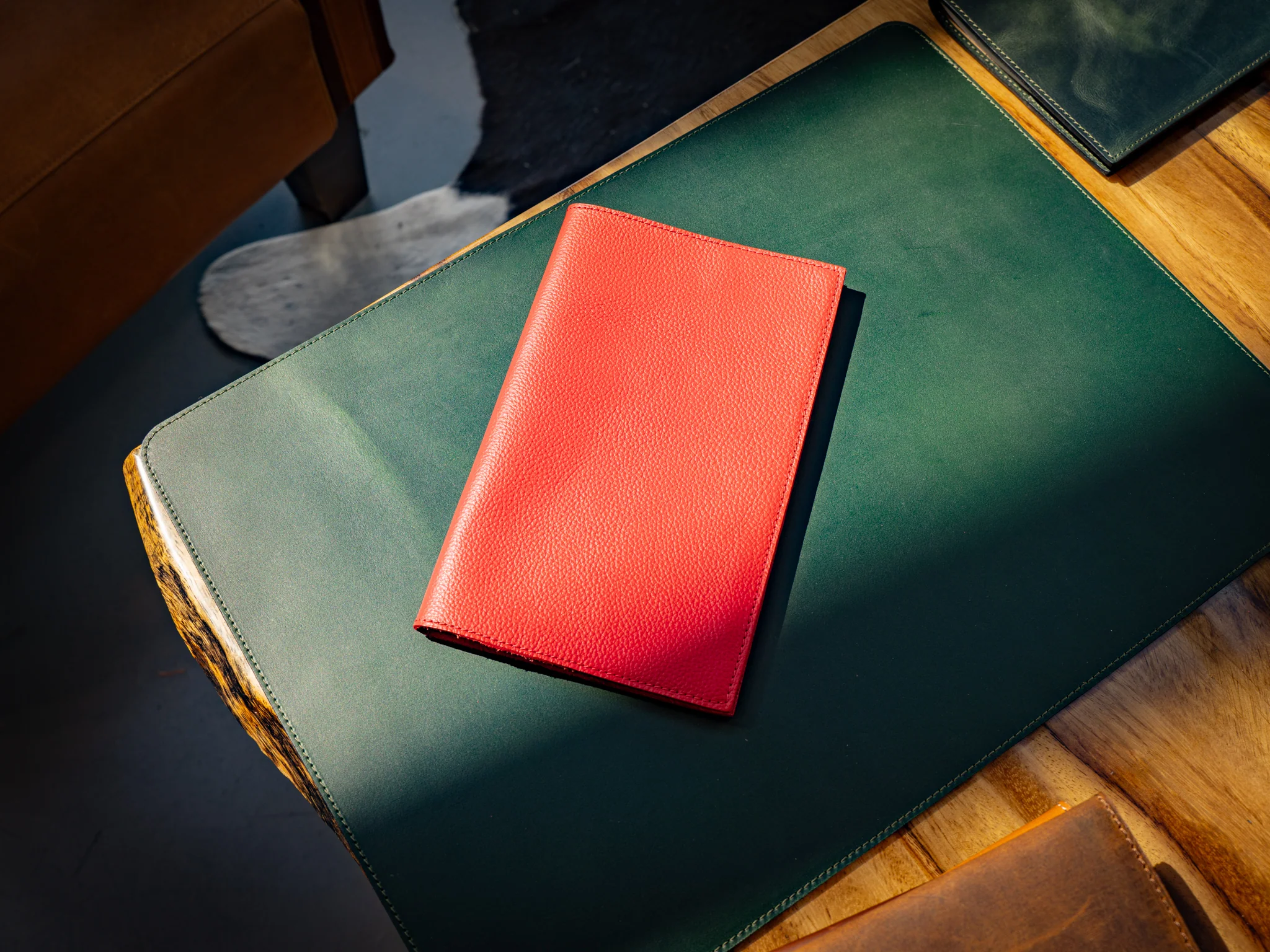 Italian Leather Moleskine Cahier Journal - Red - Image 5