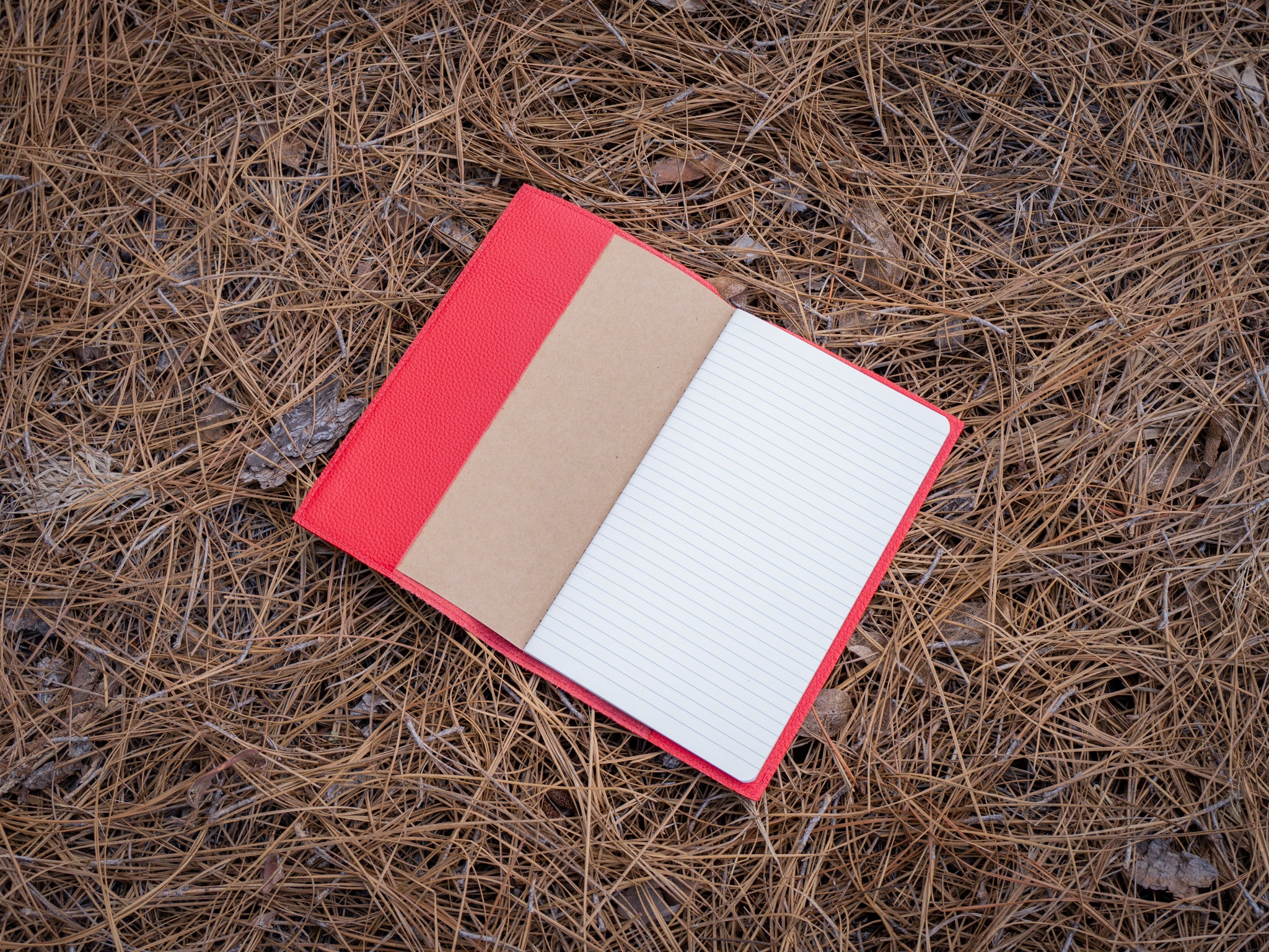 Italian Leather Moleskine Cahier Journal - Red - Image 6