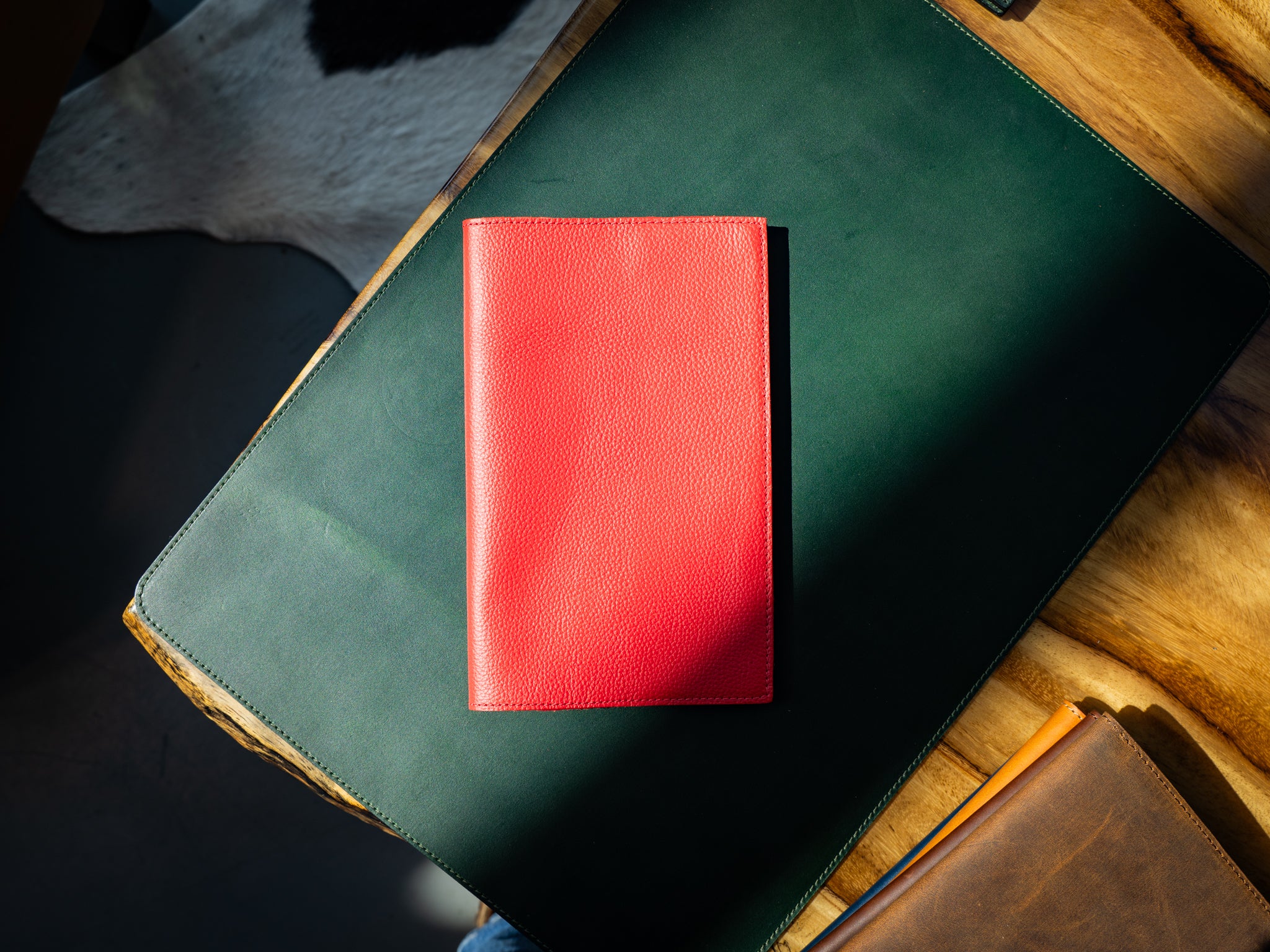 Italian Leather Moleskine Cahier Journal - Red - Image 9