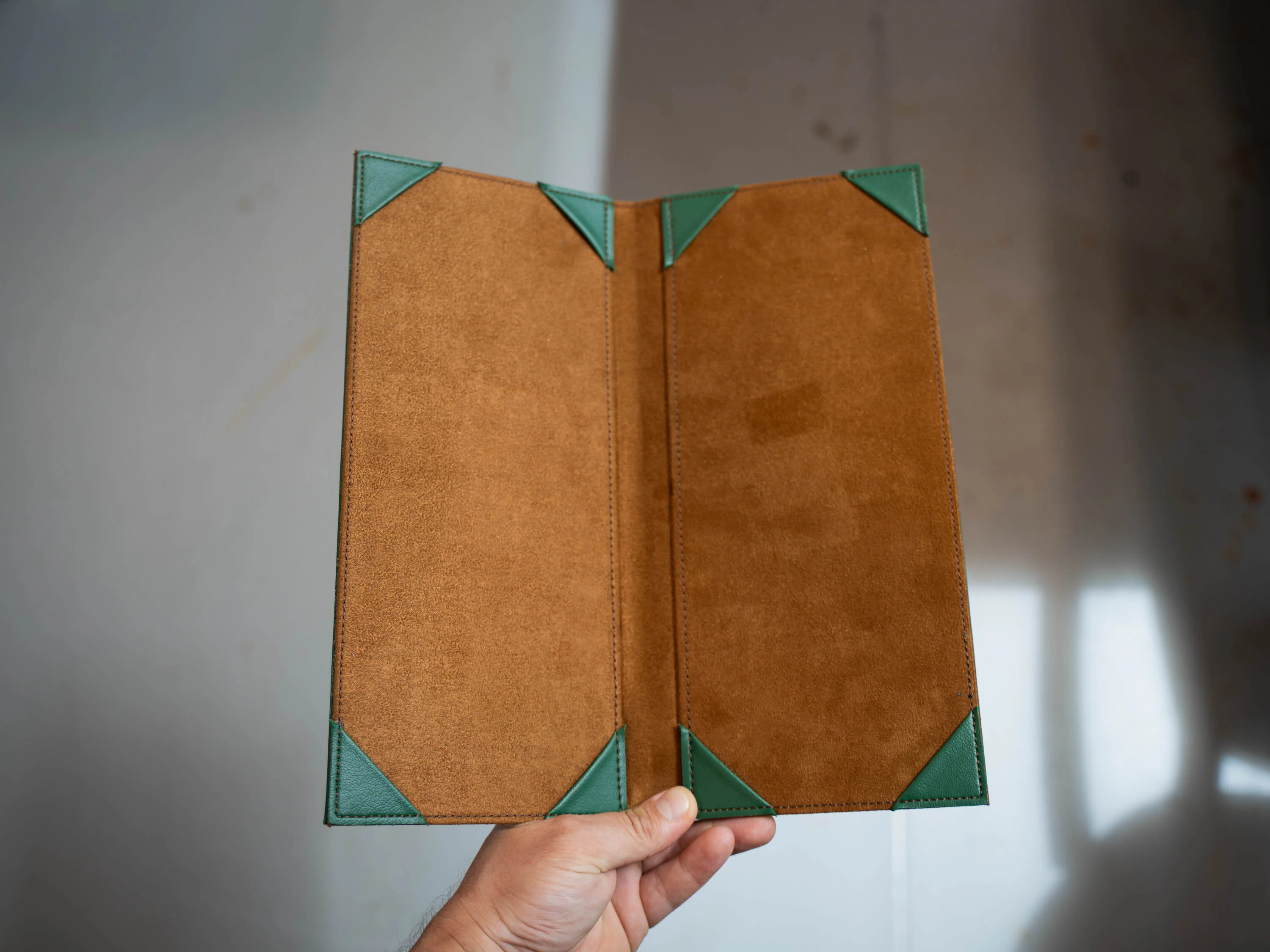 PU Leather Bifold Menu Cover - Green - Image 2