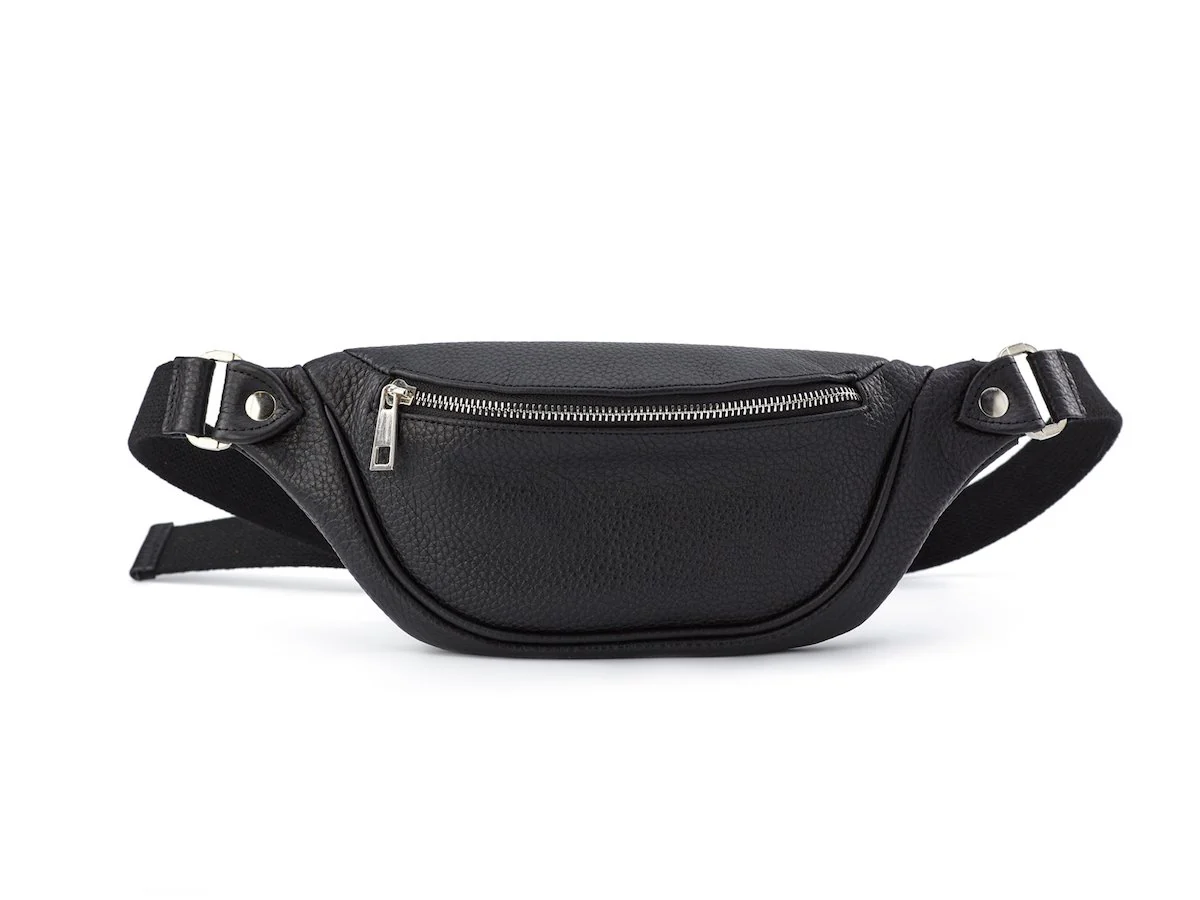 Soft Leather Belt Bag - Black - Image 4
