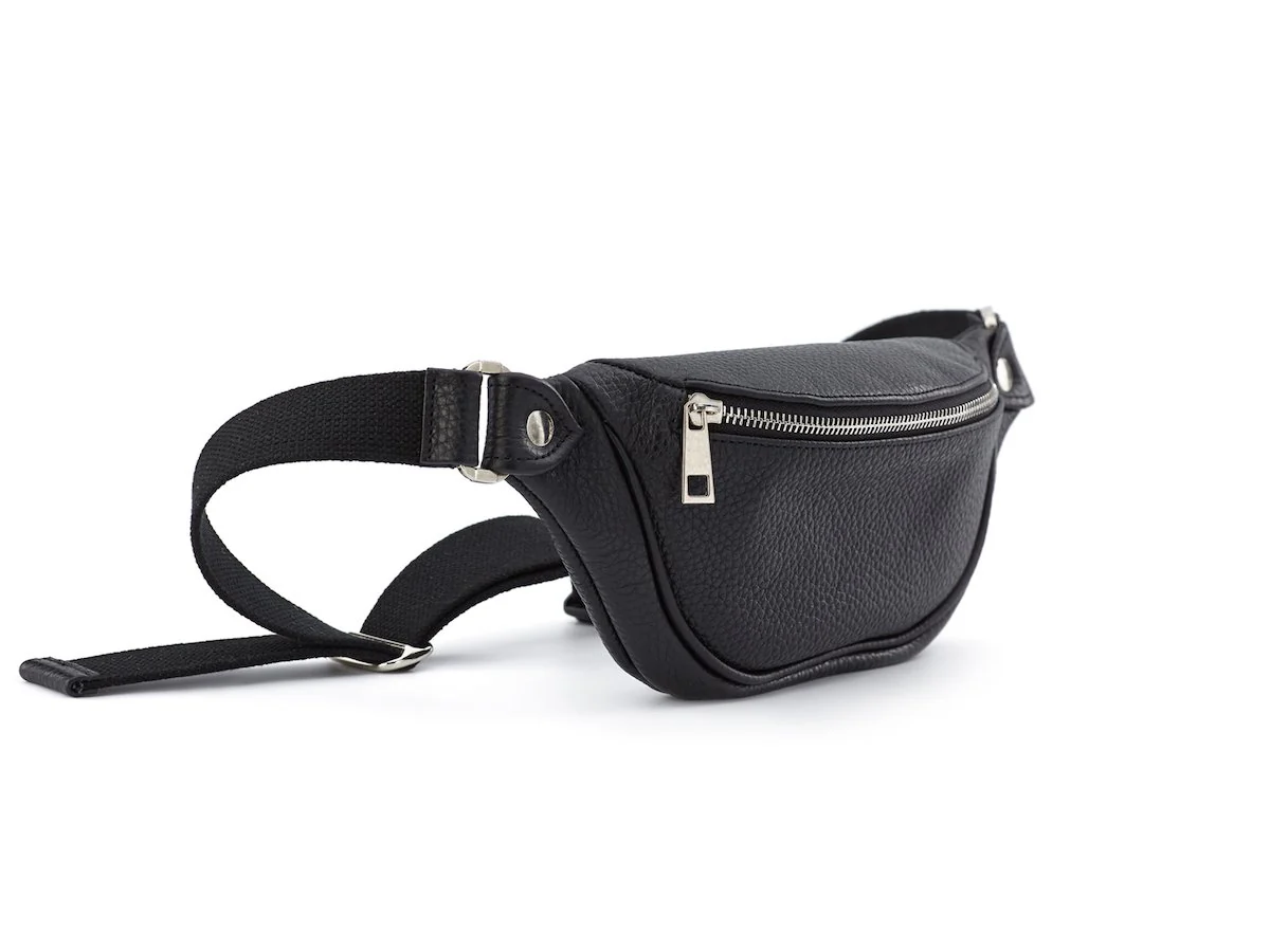 Soft Leather Belt Bag - Black - Image 5