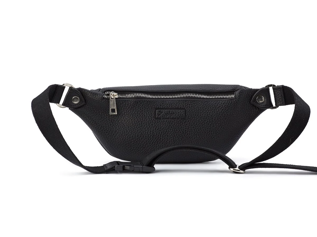 Soft Leather Belt Bag - Black - Image 6
