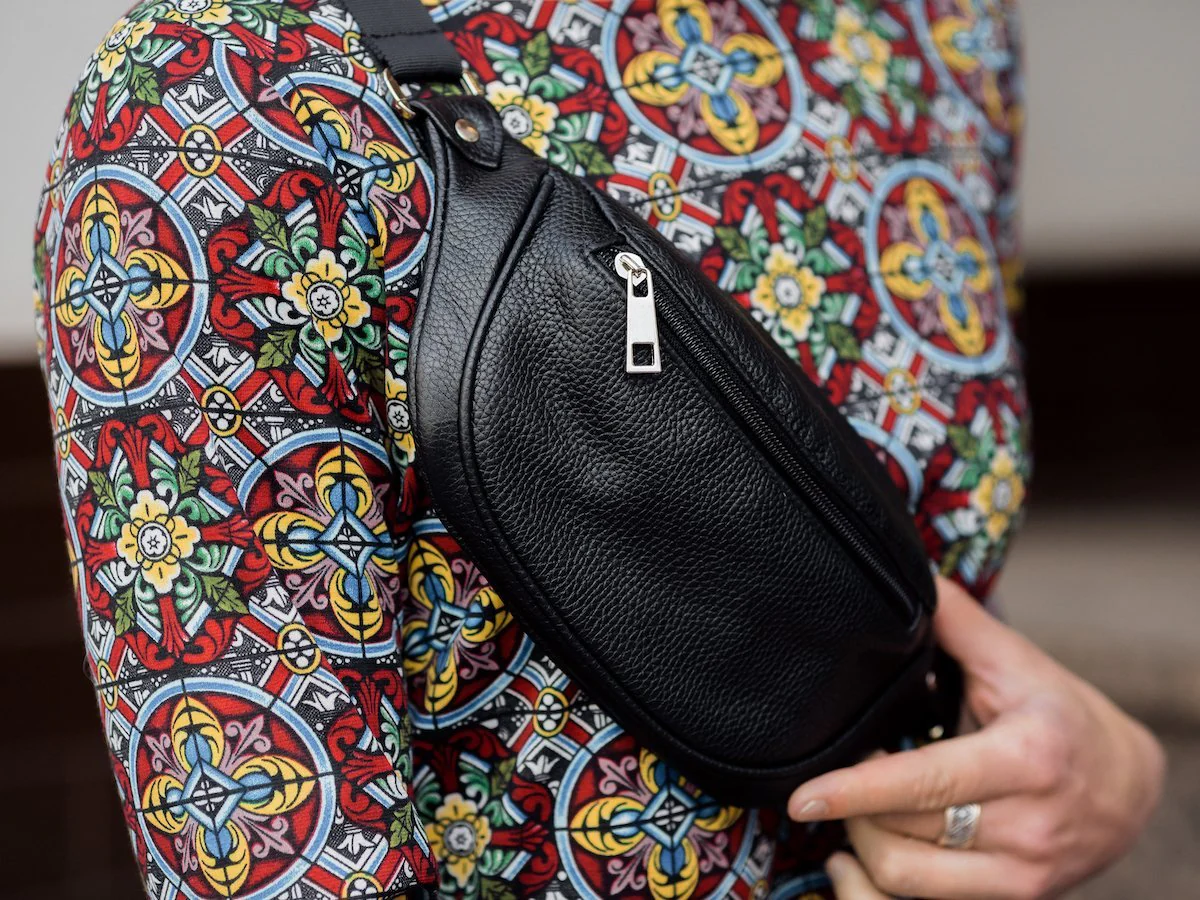 Soft Leather Belt Bag - Black - Image 7