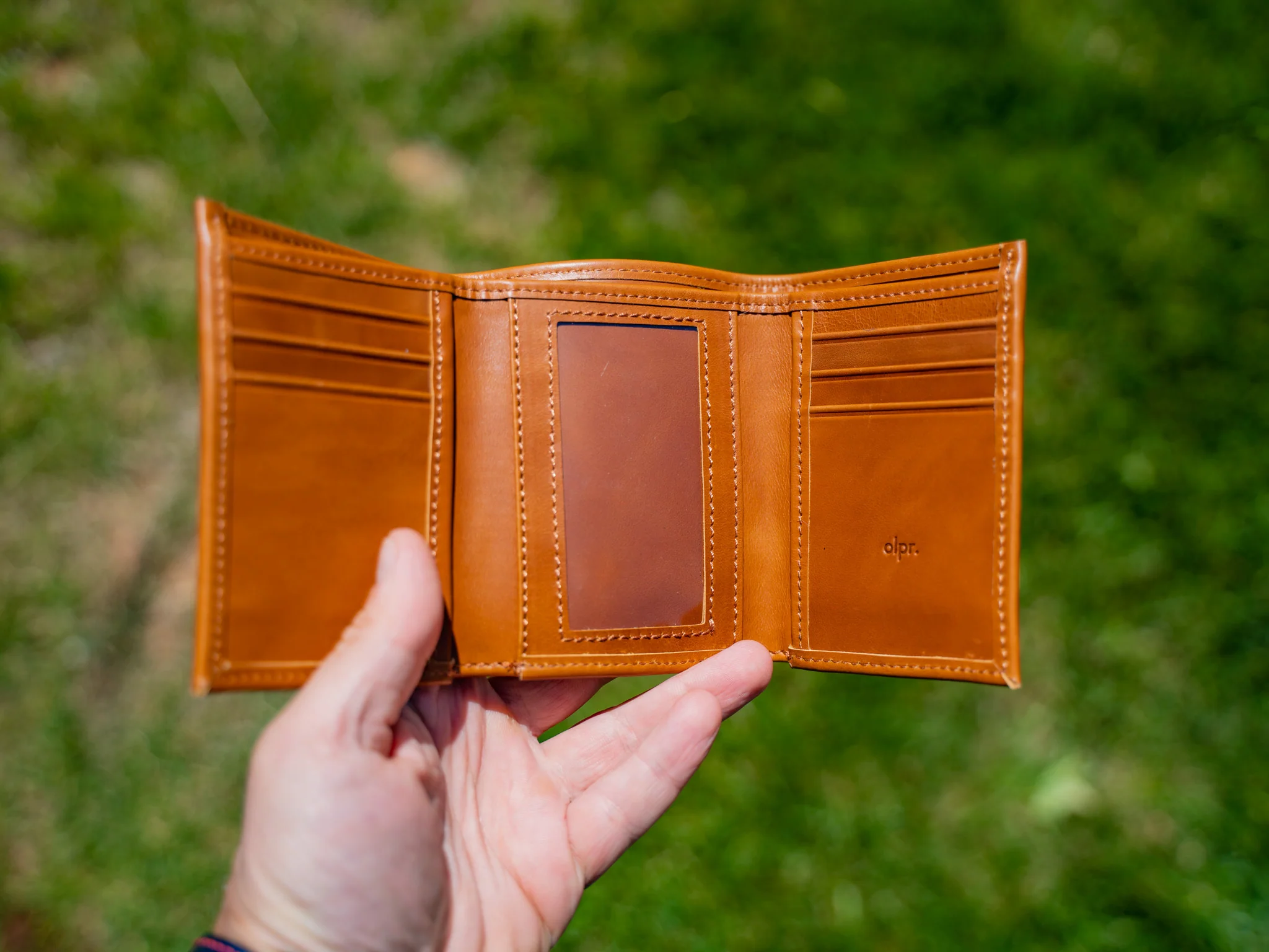 Soft Leather Trifold Wallet - Whiskey - Image 2