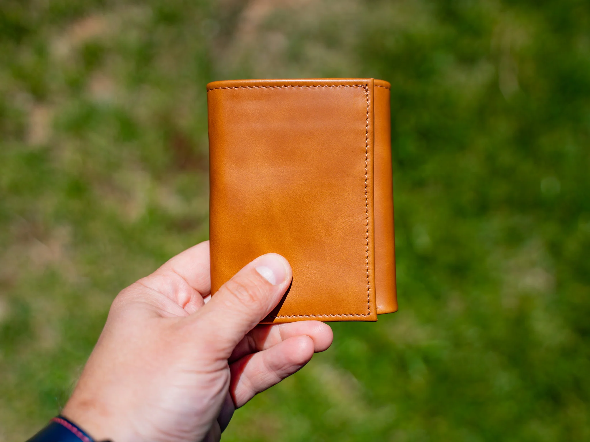 Soft Leather Trifold Wallet - Whiskey - Image 3