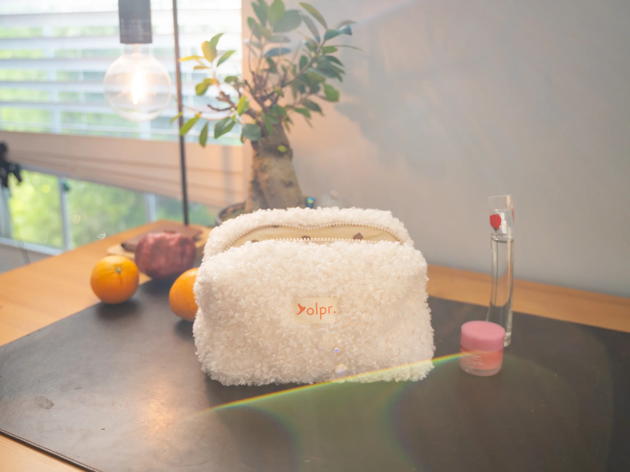 Teddy Cosmetic Makeup Organizer / Travel Pouch - Beige - Image 8