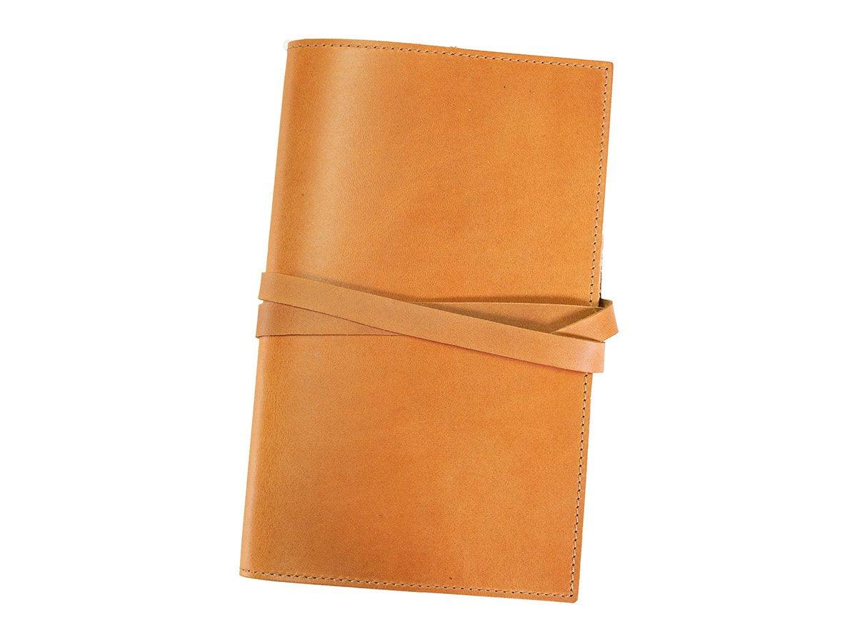 Travel Notebook Cover With Strap Of Milwaukee Leather - Natural
