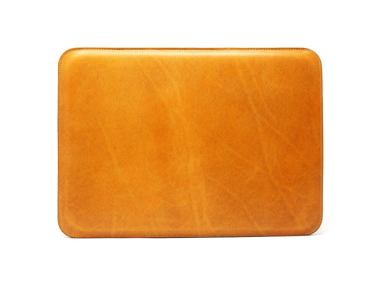 Vertical Leather Macbook Sleeve With Wool Lining - Natural - Image 2