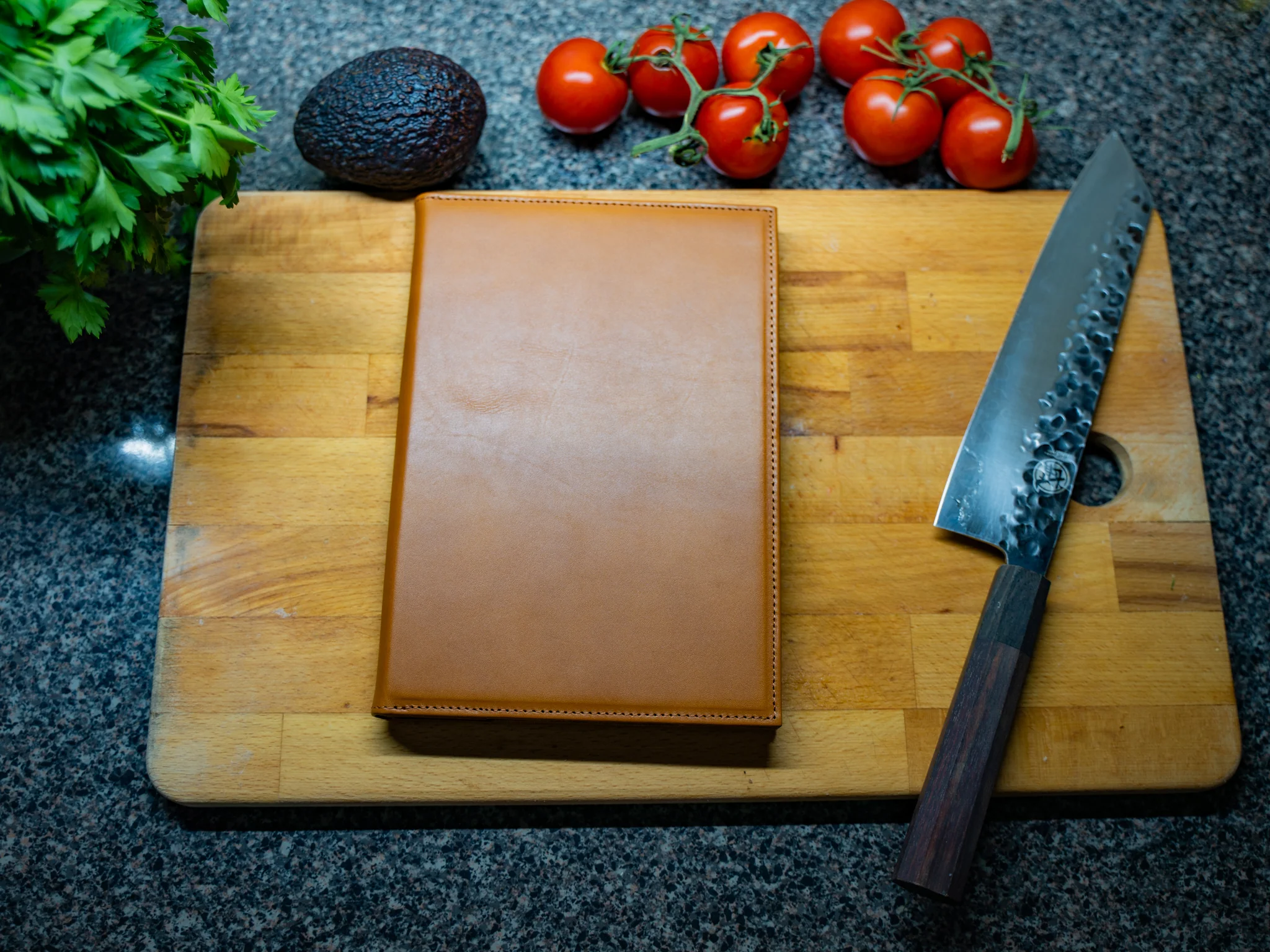 Vintage Leather Hard Menu 4 view - Whiskey - Image 2
