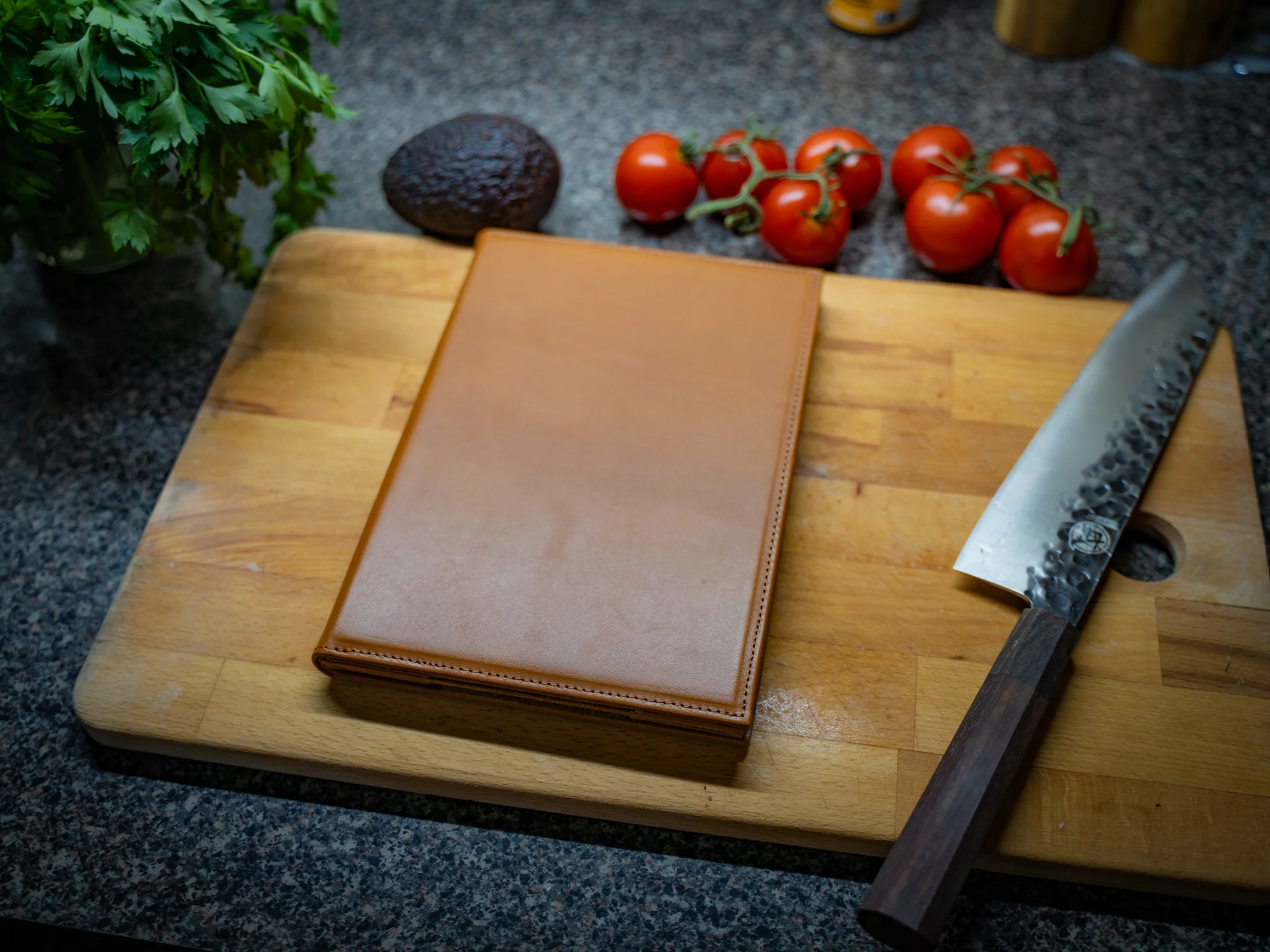 Vintage Leather Hard Menu 4 view - Whiskey - Image 3
