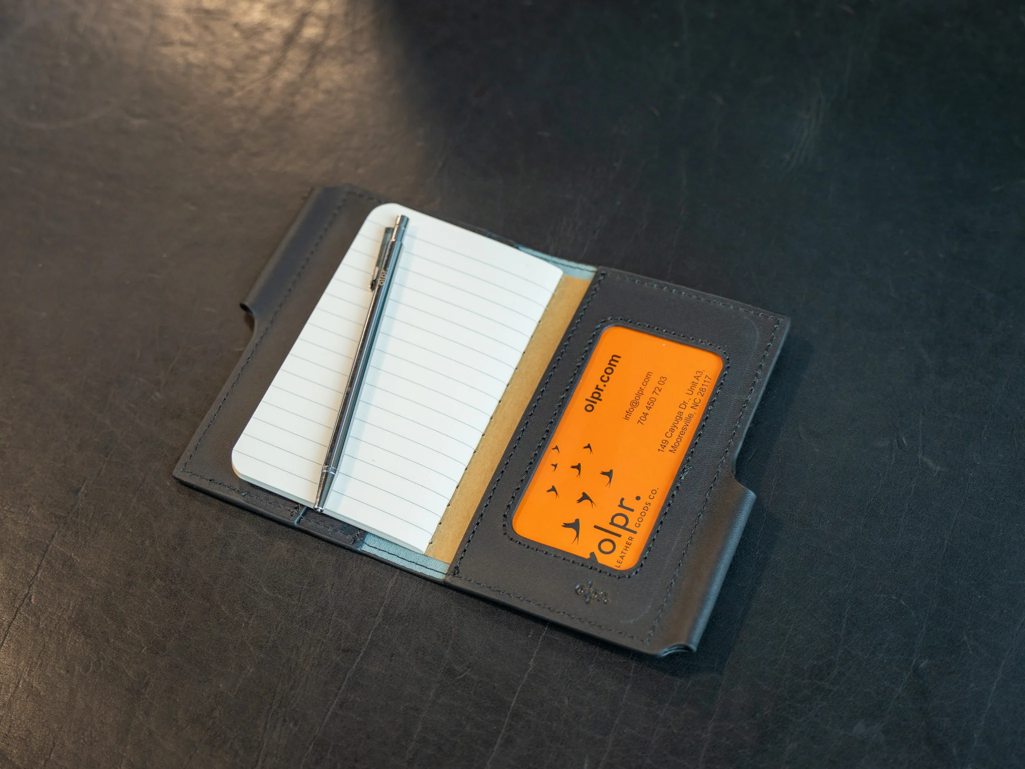 Vintage Leather Journal Wallet 2.0 with Pen XS - Black - Image 3
