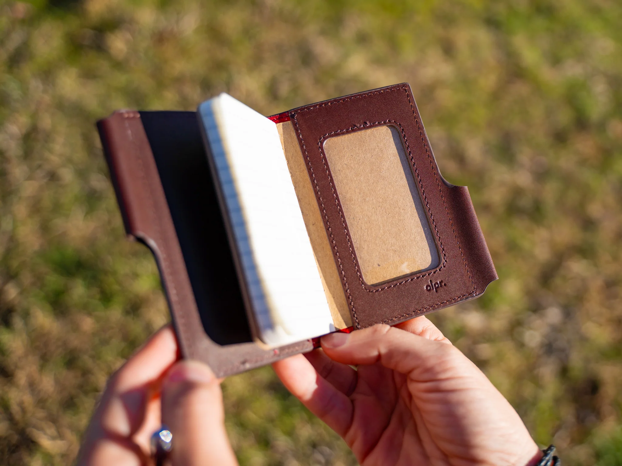 Vintage Leather Journal Wallet 2.0 with Pen XS - Brown - Image 4