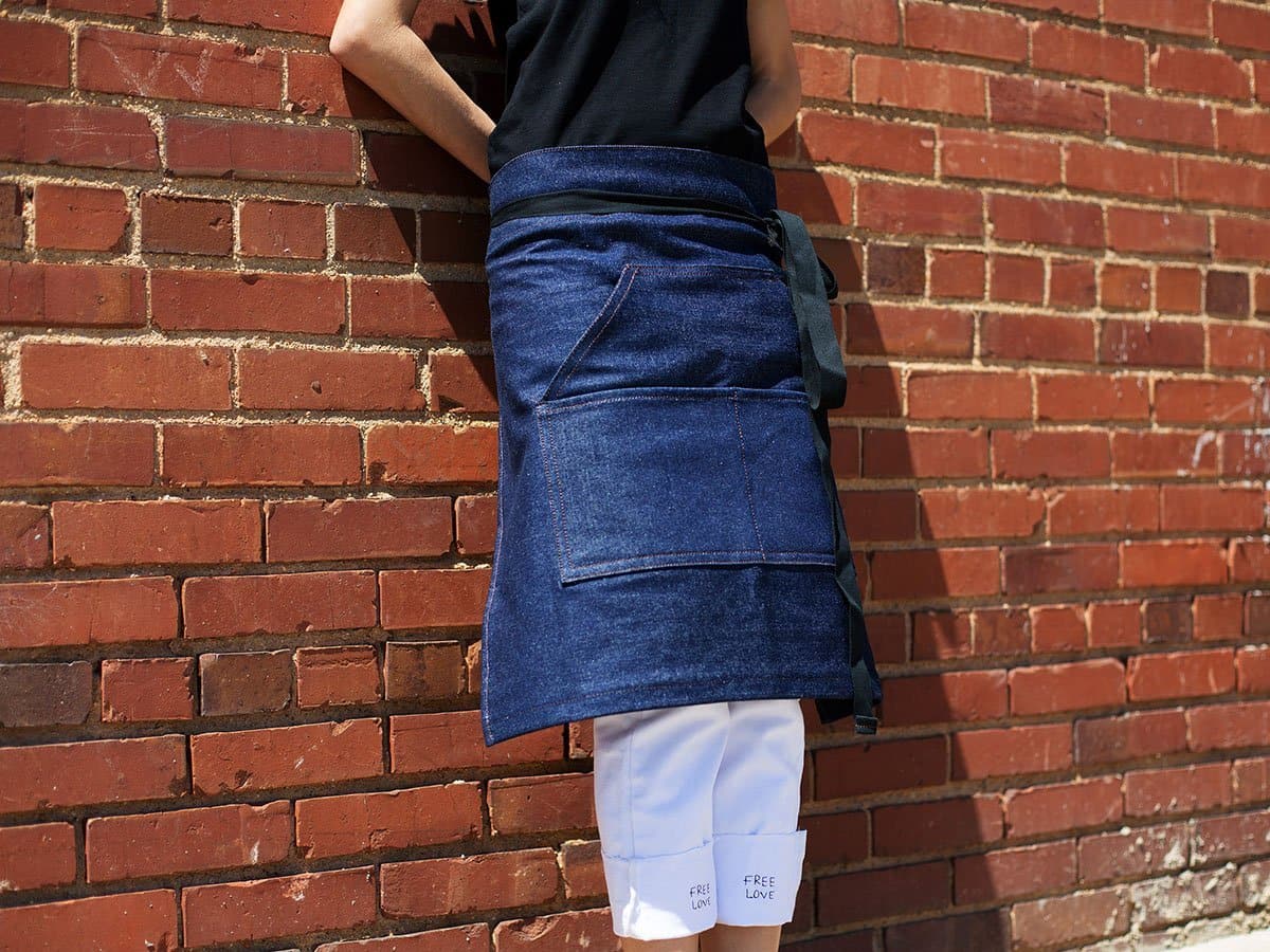 Waiters Waist Apron of Denim - Blue
