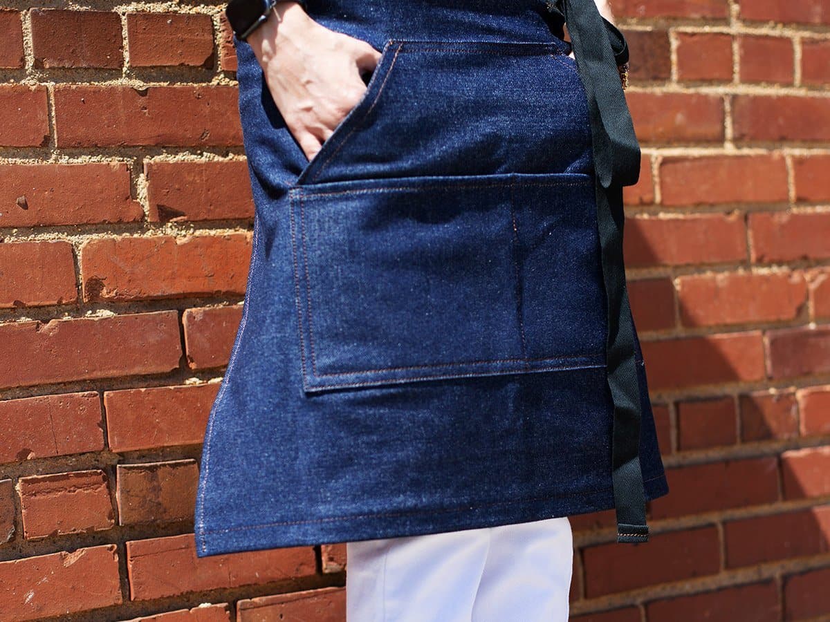 Waiters Waist Apron of Denim - Blue - Image 2