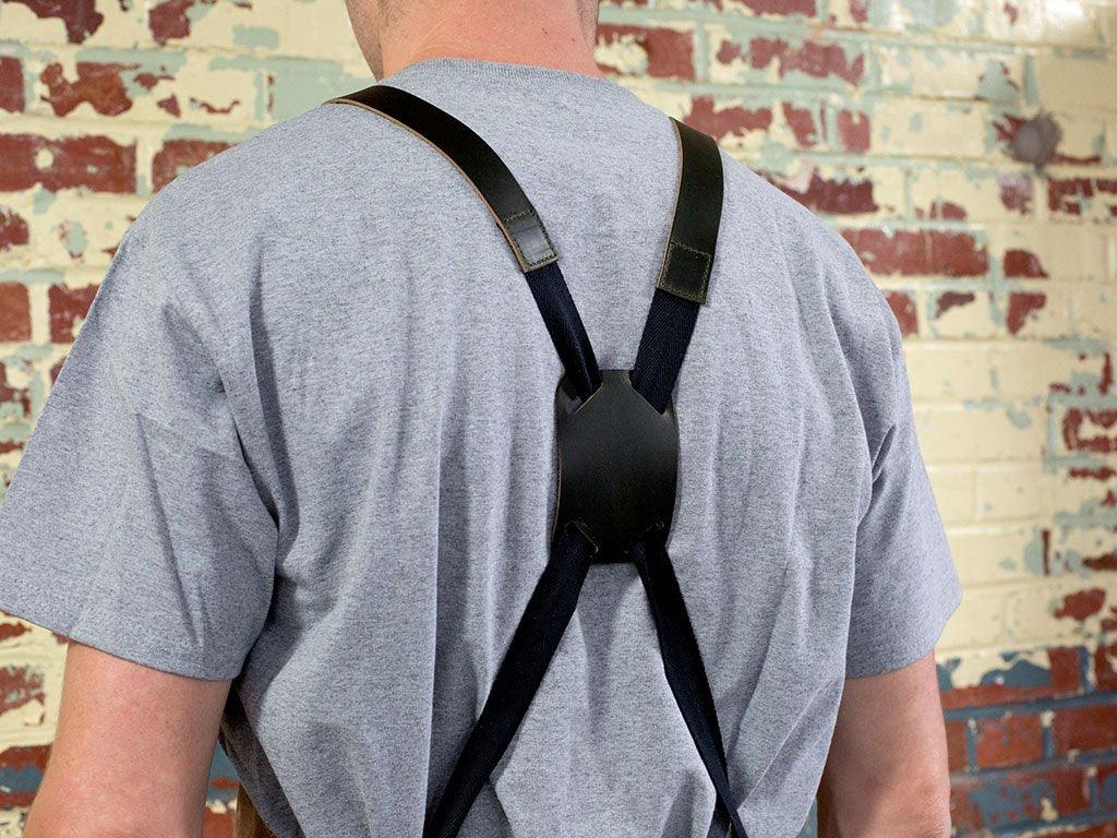 Waxed Canvas and Leather Apron - Brown - Image 6