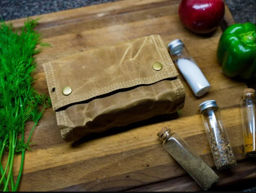 Waxed Canvas Spice Bag - Camel - Image 3