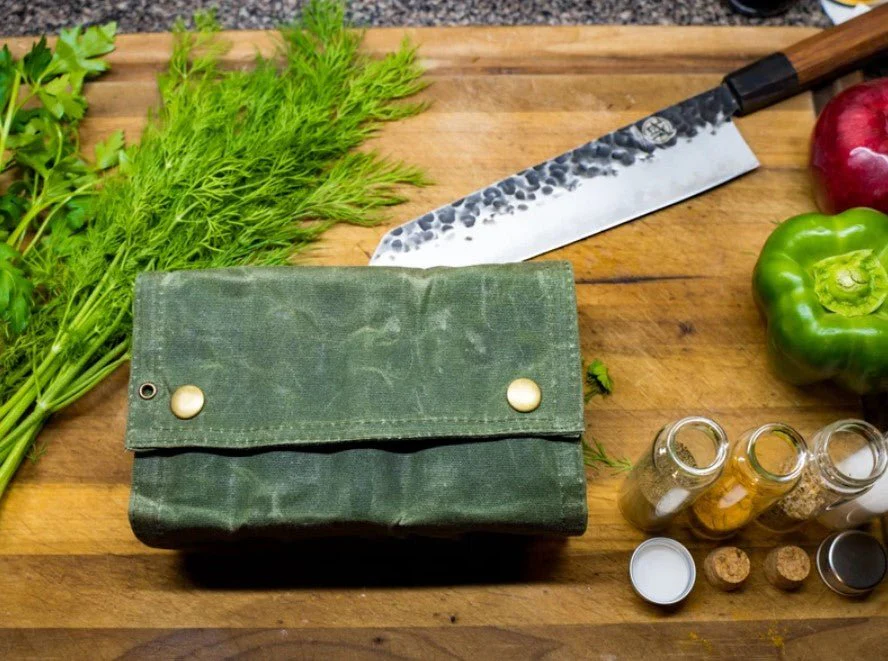 Waxed Canvas Spice Bag - Green - Image 2