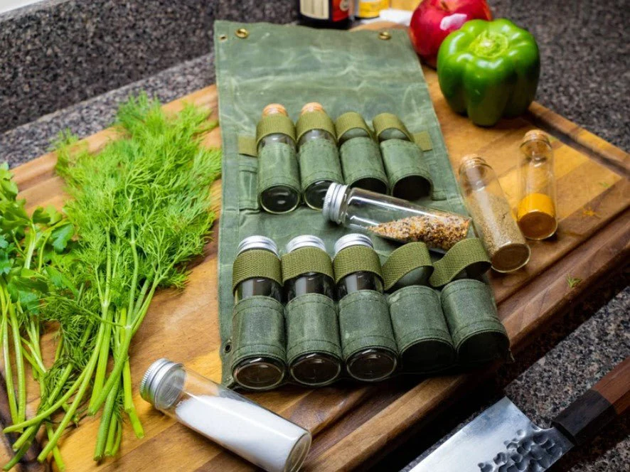 Waxed Canvas Spice Bag - Green - Image 4