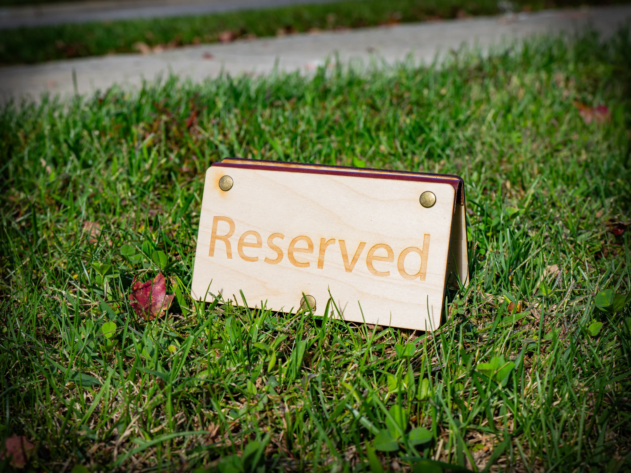 Wooden Table Tent - Reserved Sign - Image 2