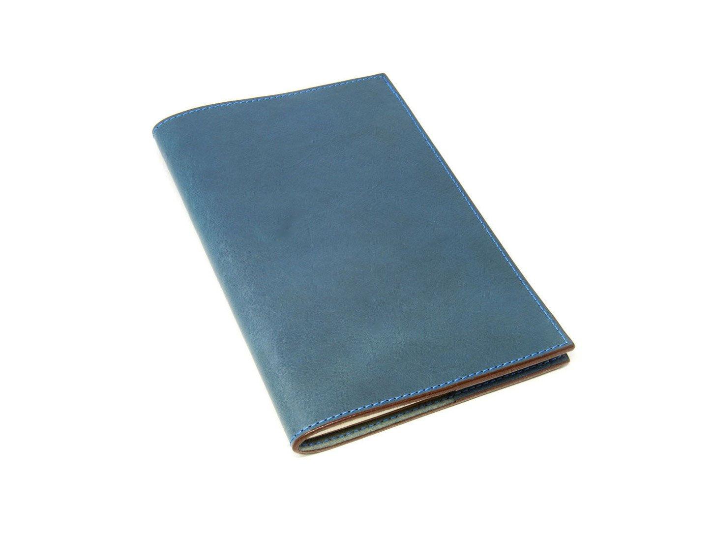 XL Italian Leather Notebook - Blue - Image 2